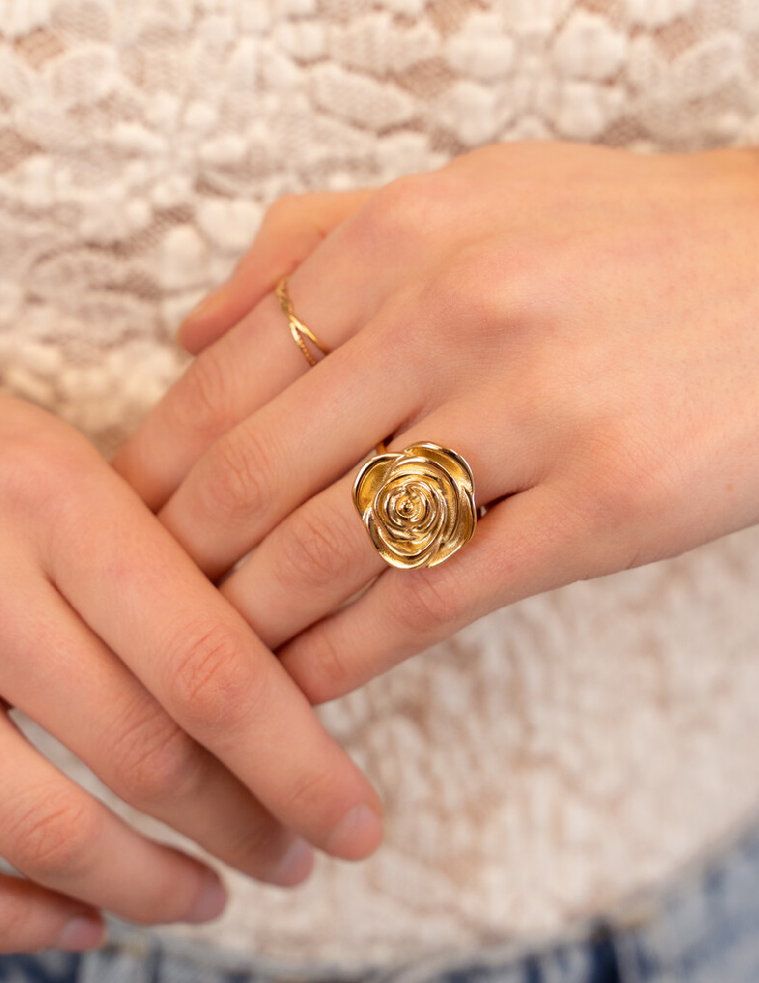 My Jewellery Sunrocks statement ring roos MJ12603 Goud