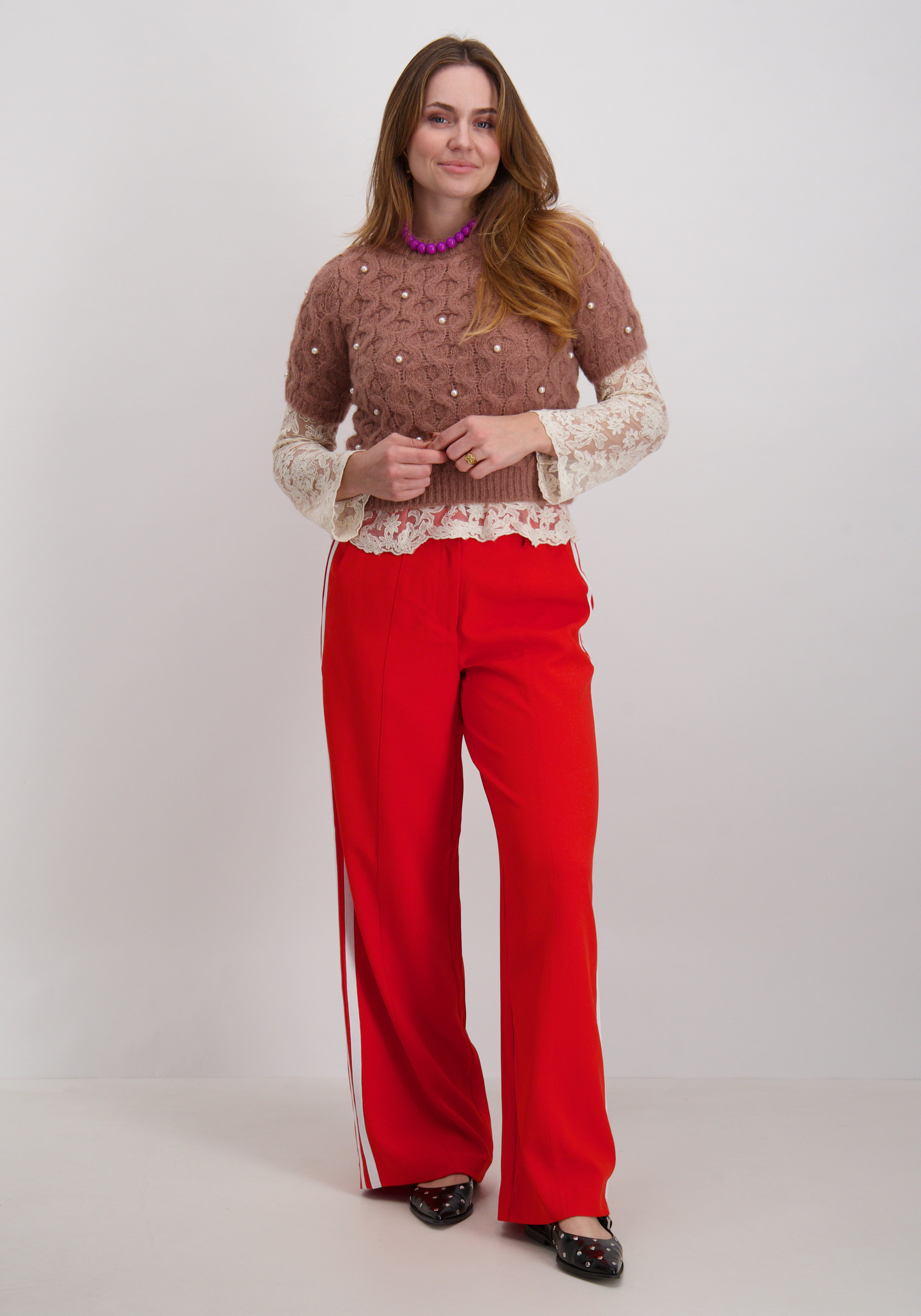 Vero moda Trui Catania pearl 10341700 Bruin