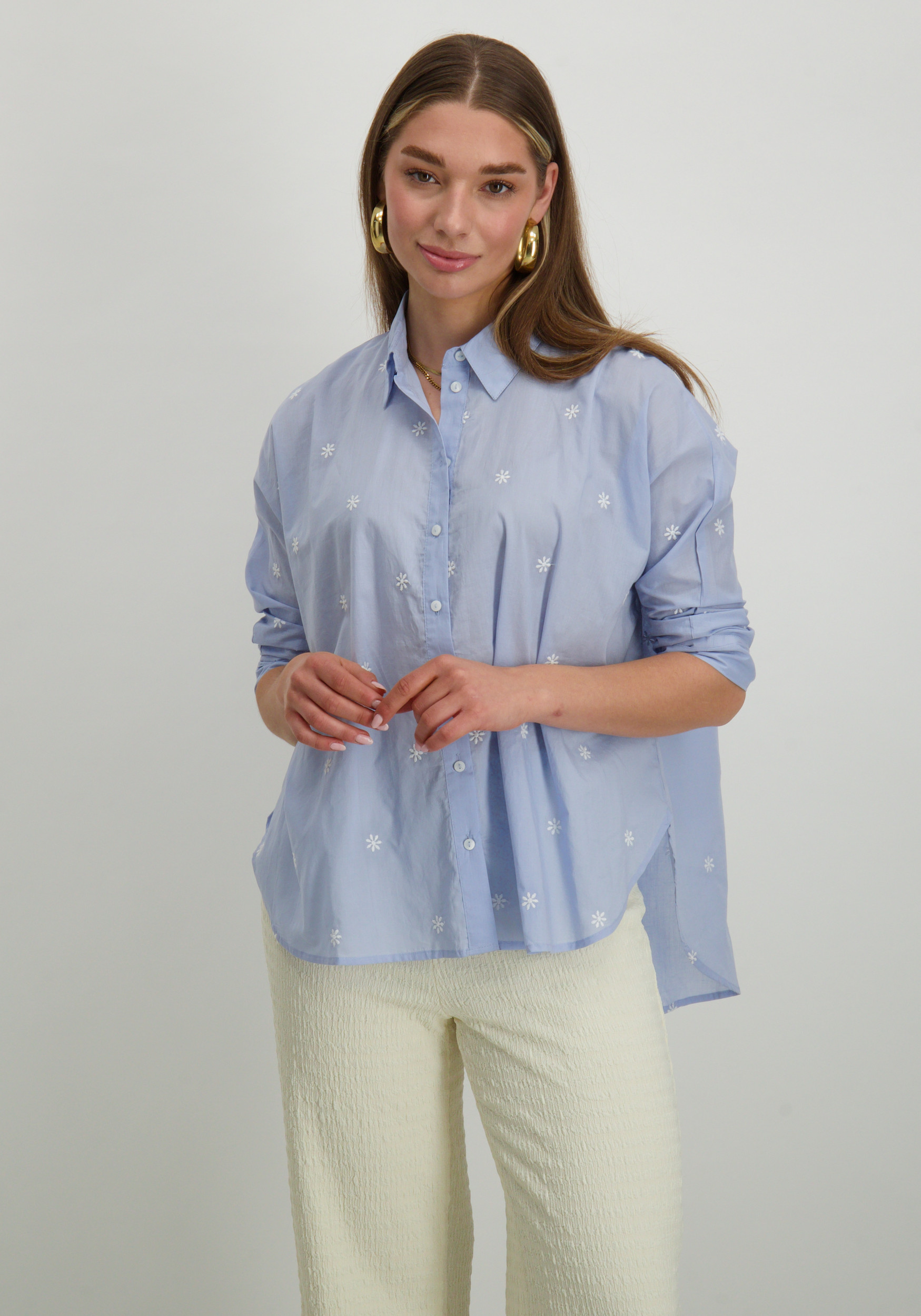 Only Blouse New lina grace 15283743 Licht blauw