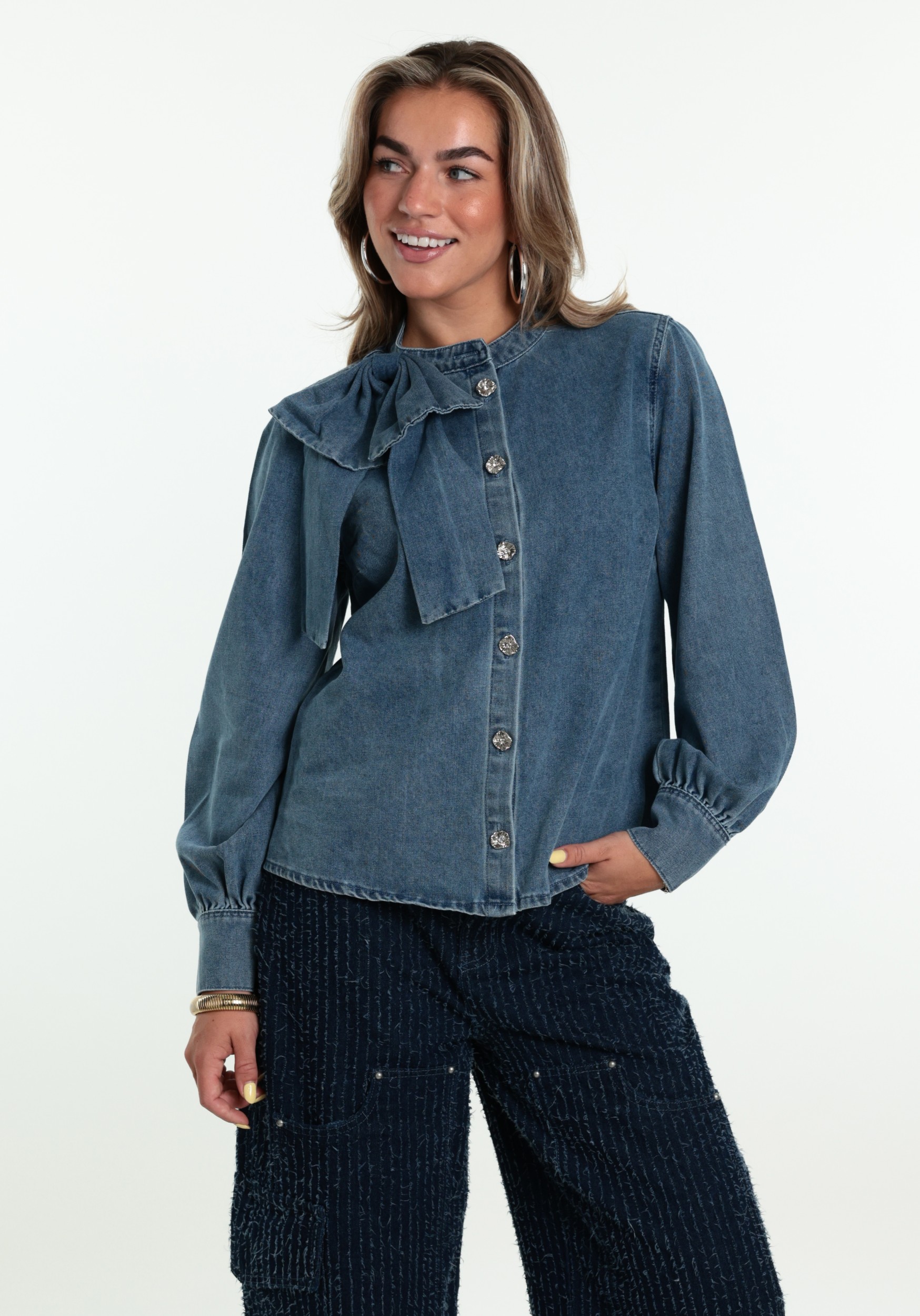 Tramontana Denim blouse C26-21-301 Jeans blauw