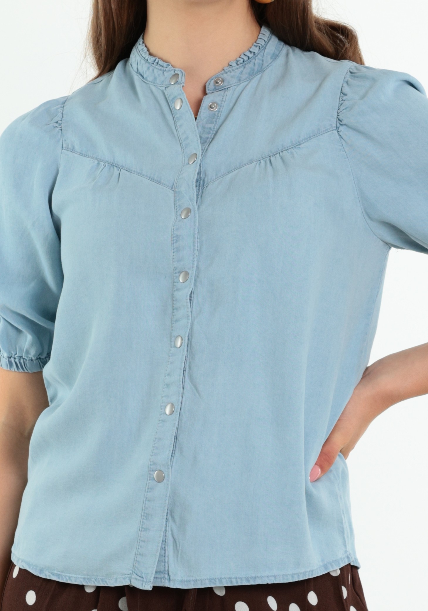 ONLY Blouse Charis 15364008 Licht blauw