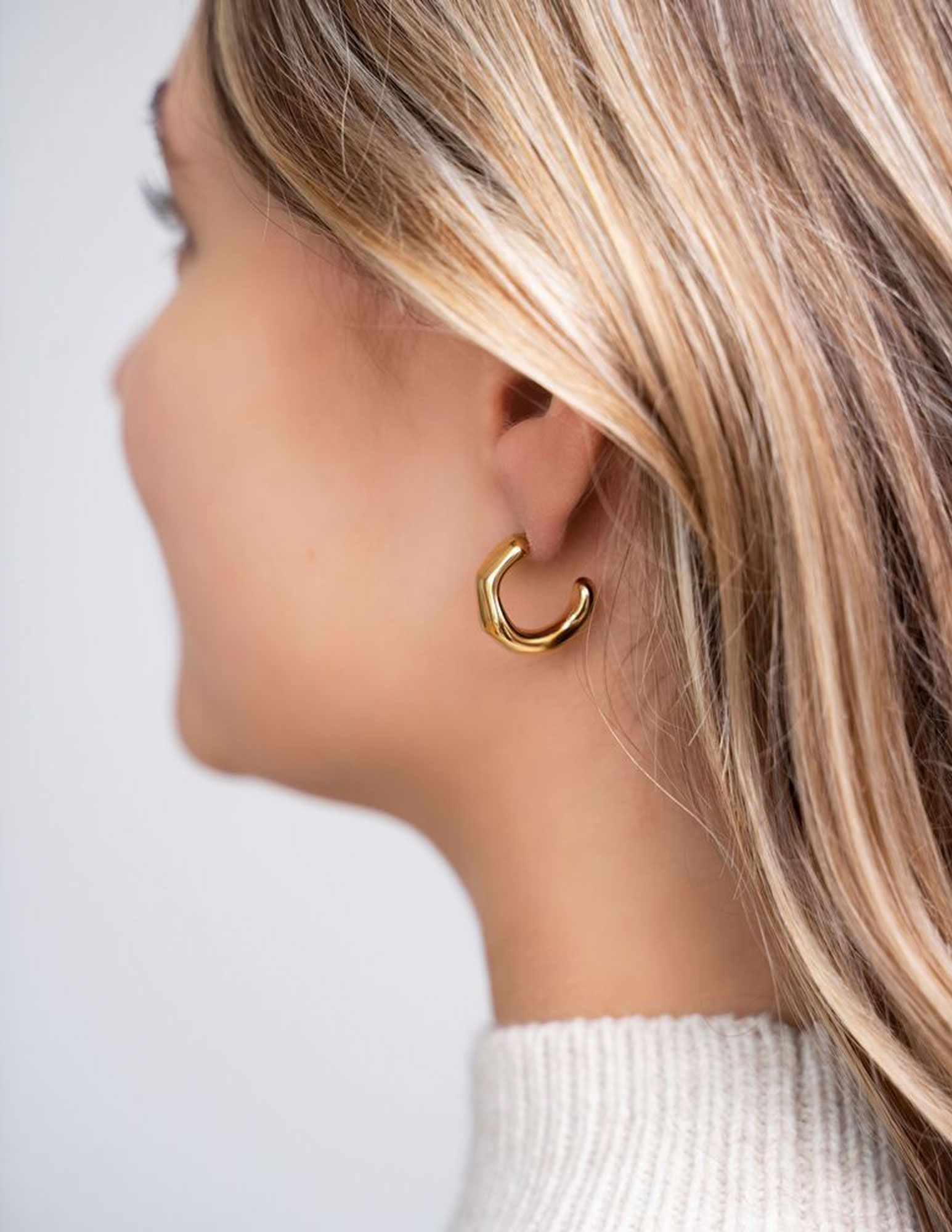 My Jewellery Oorringen met structuur MJ07994 Goud