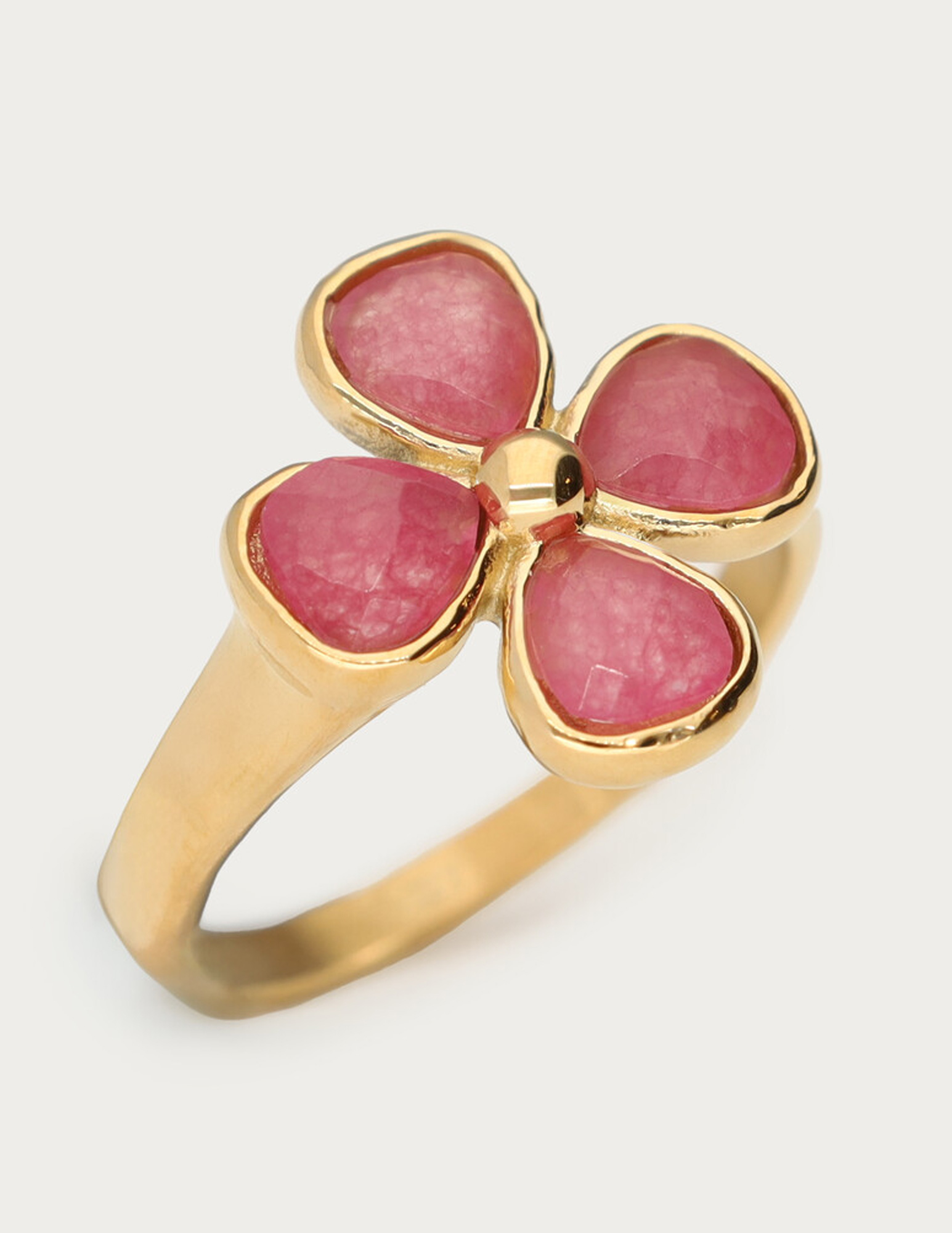 My Jewellery Botanical ring met roze klaver MJ13745 Goud