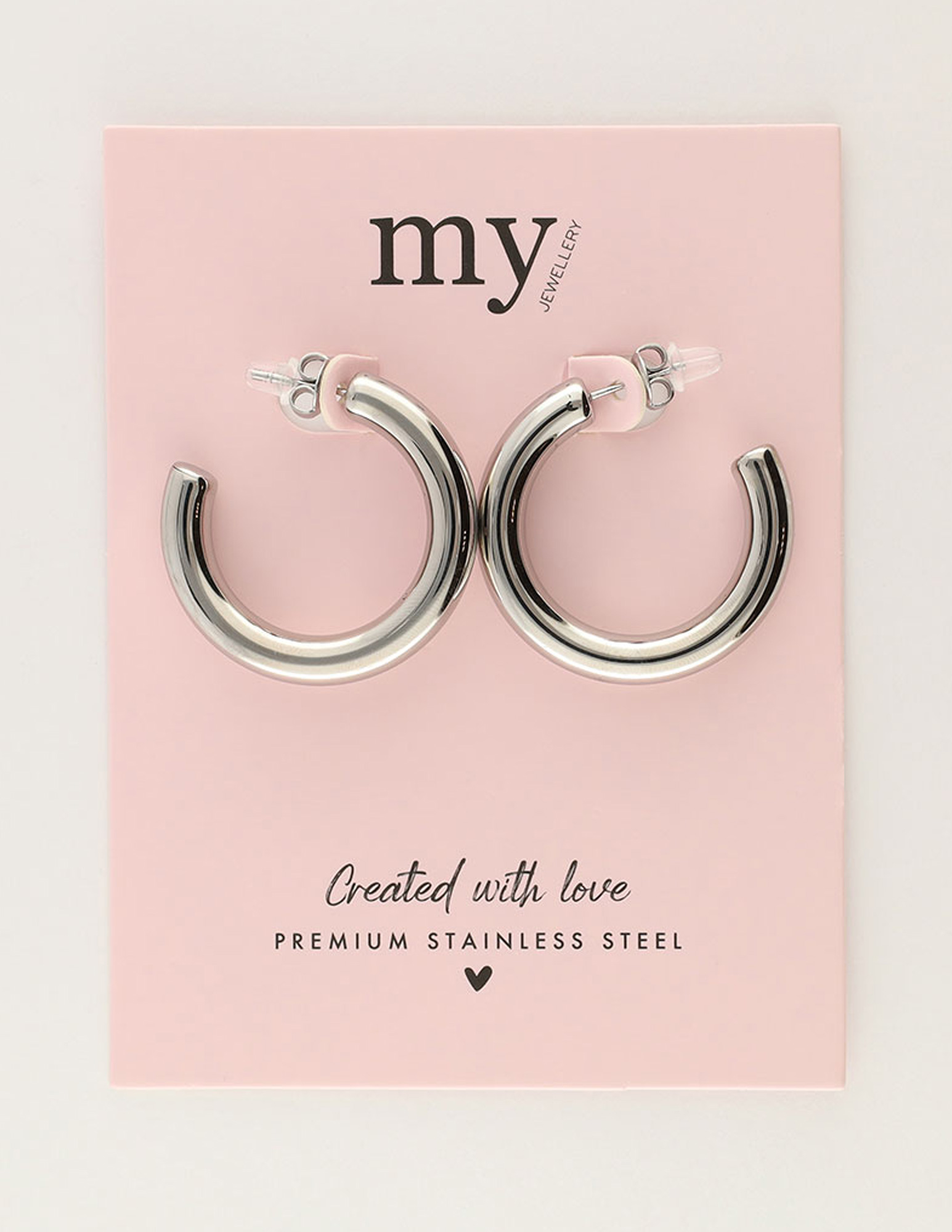 My Jewellery Bold statement oorringen medium MJ12770 Zilver