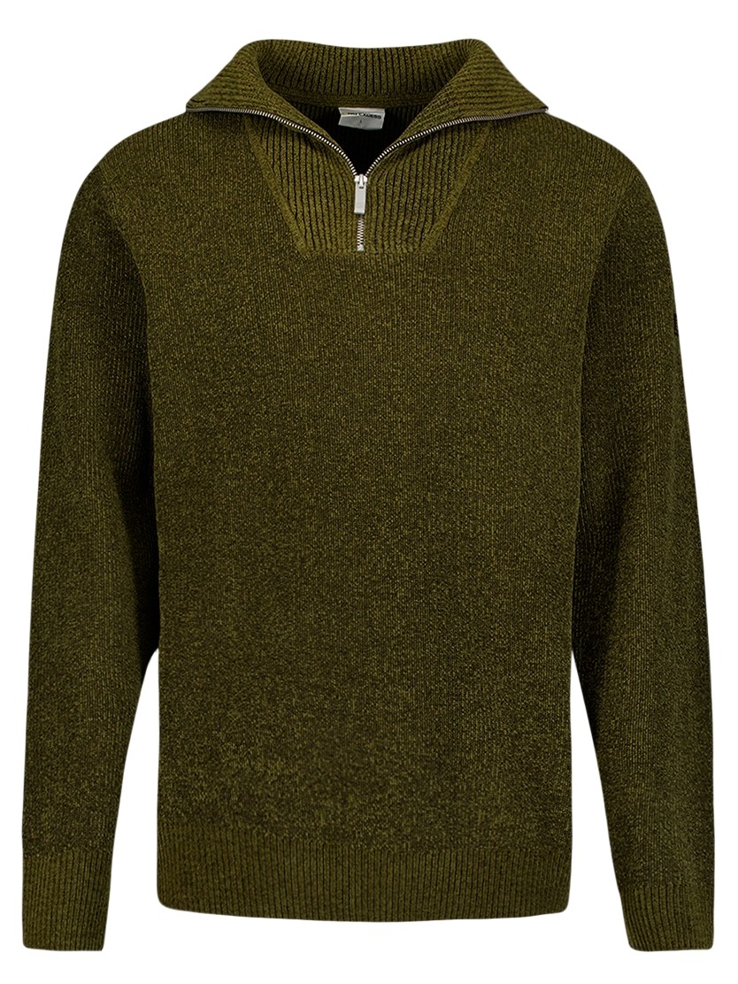 No Excess Trui Half zip 33210967SN Midden groen
