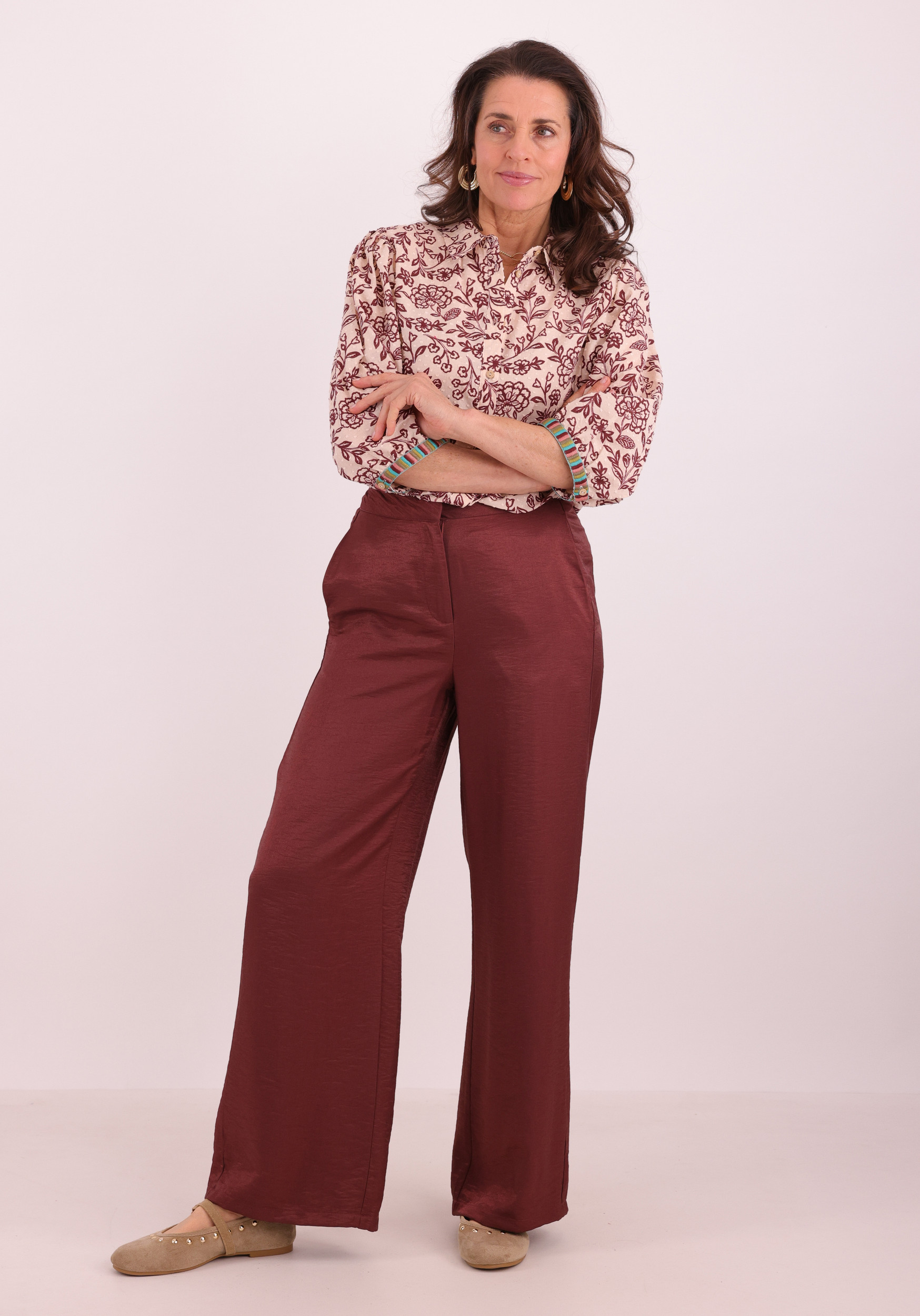 VERO MODA Broek Isla 10337295 Midden bruin