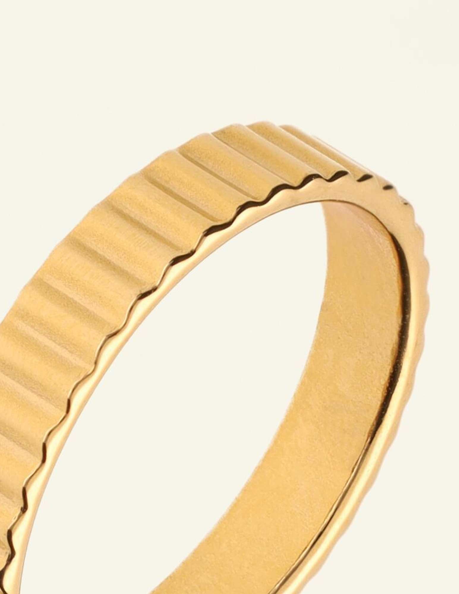 My Jewellery Ring met ribbel structuur MJ09057 Goud