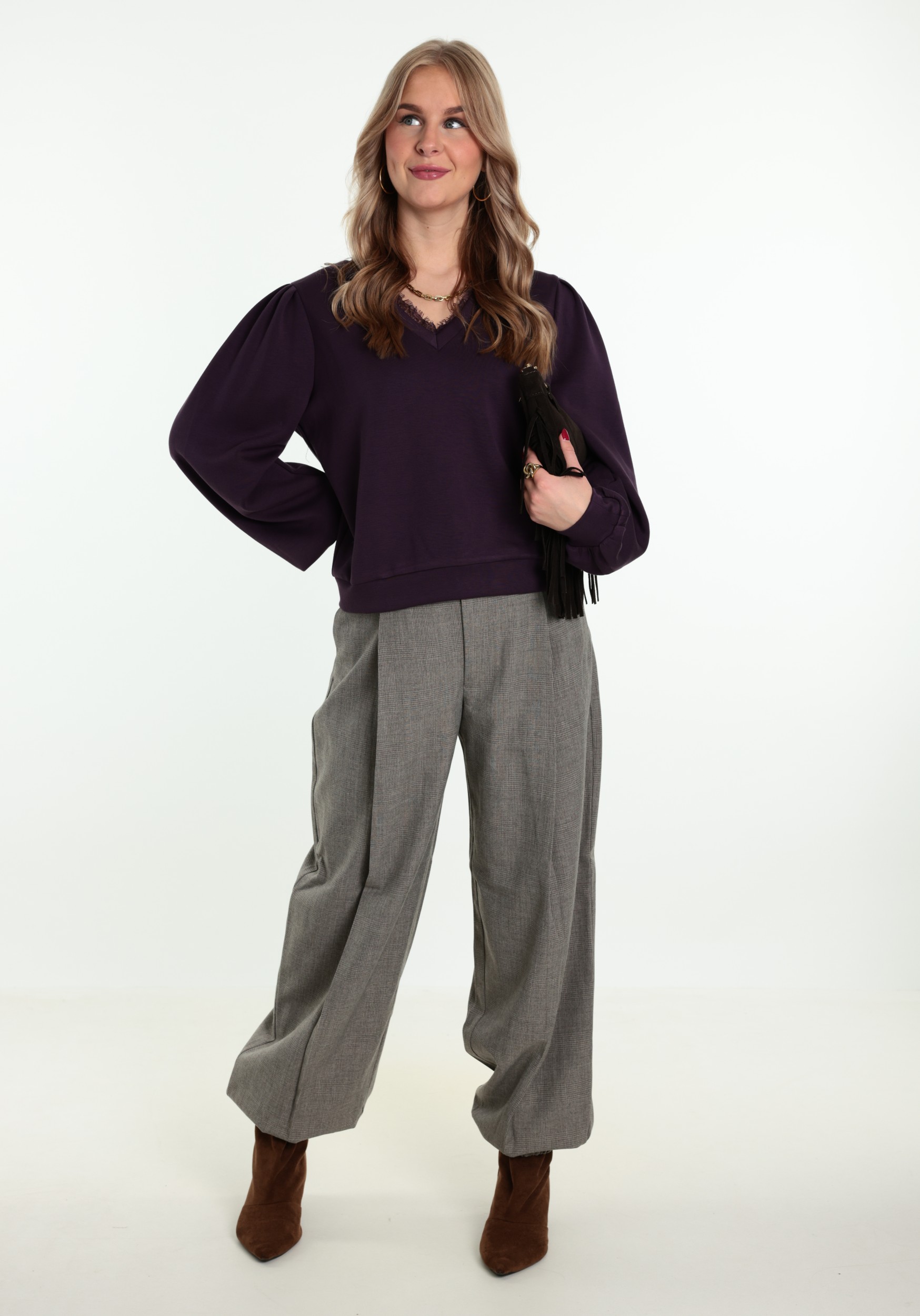 Tramontana Sweater Lace C07-22-601 Paars