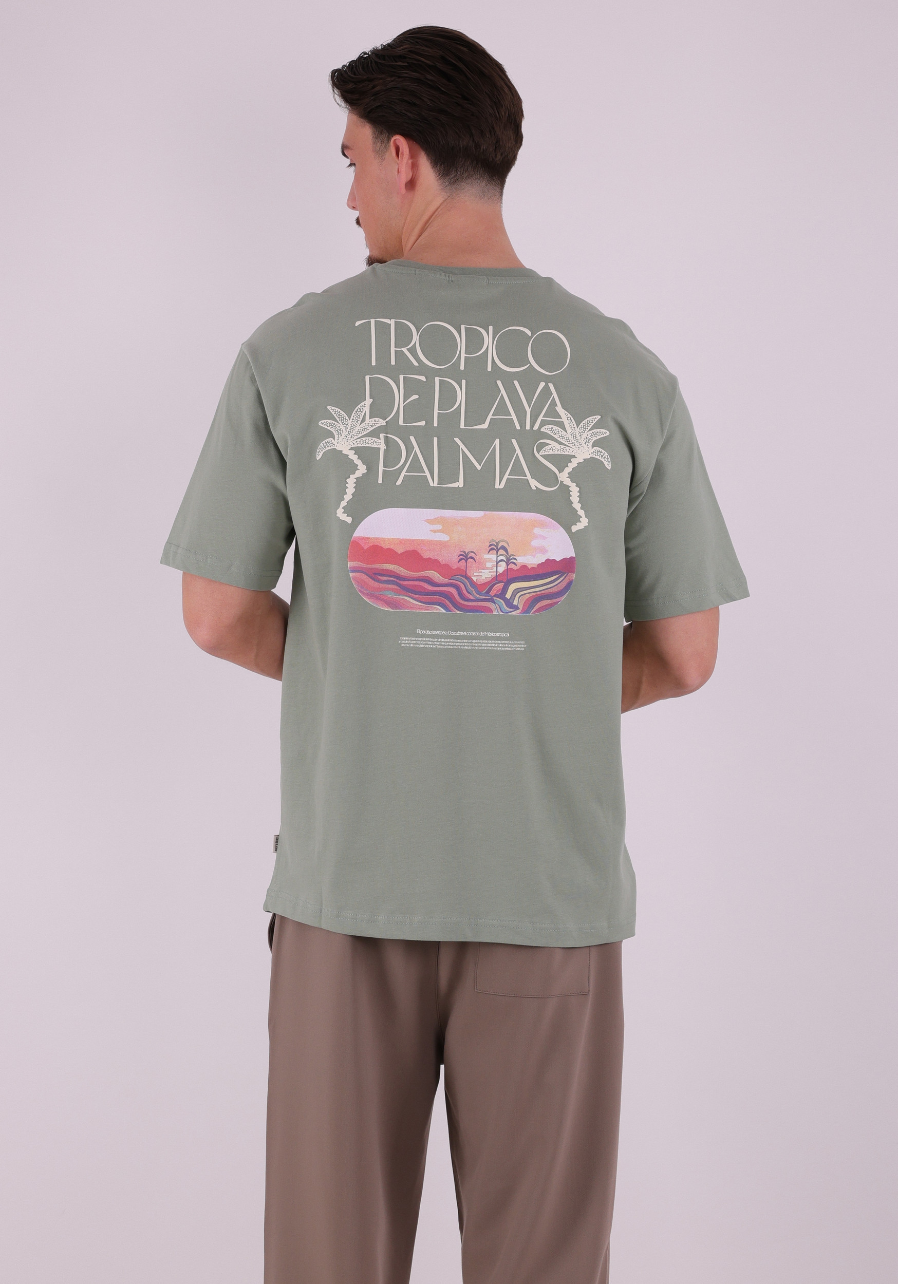 ONLY & SONS T-shirt Malik Tropico 22037482 Midden groen