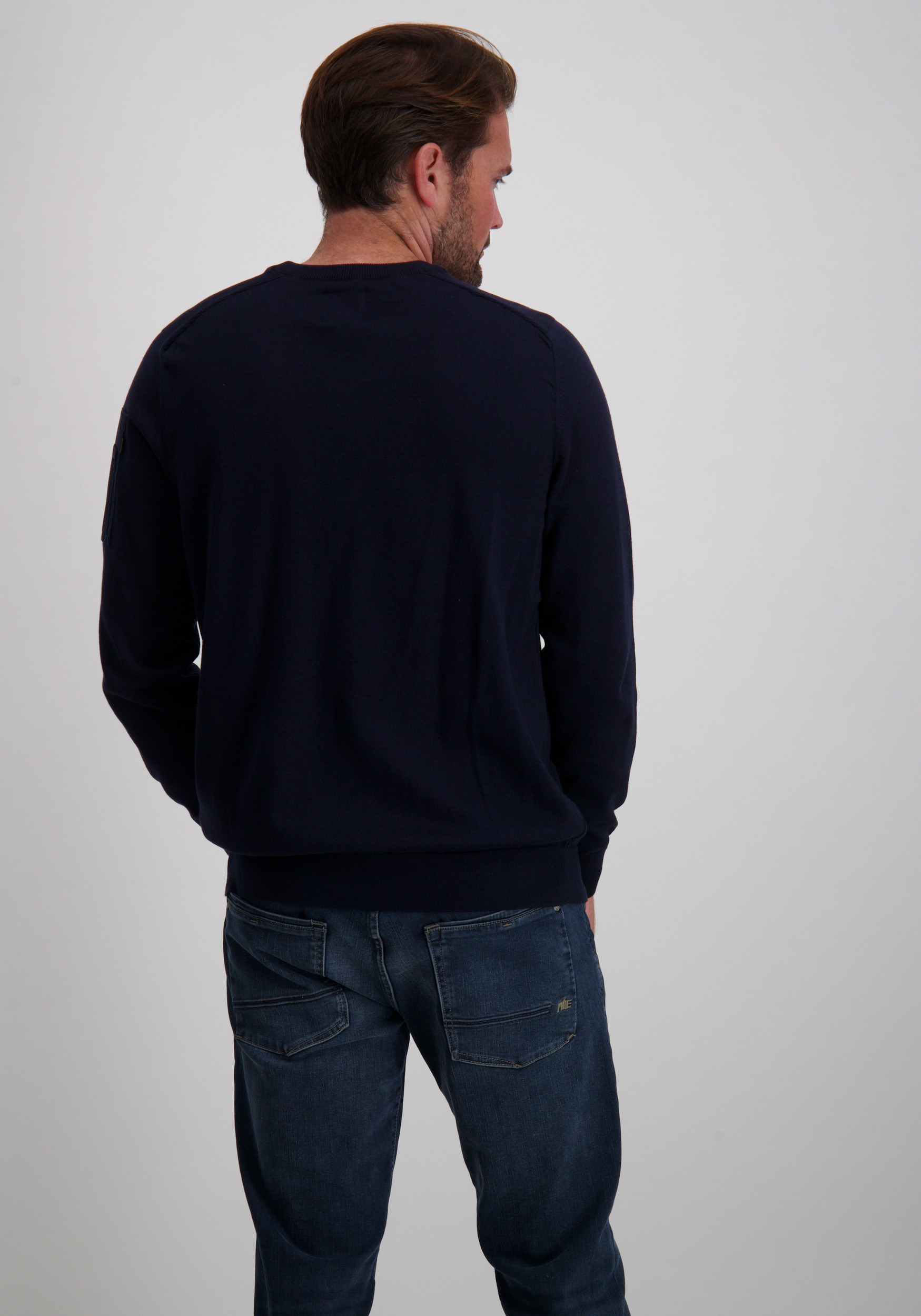 PME Legend Trui American classic PKW0000332 Donker blauw