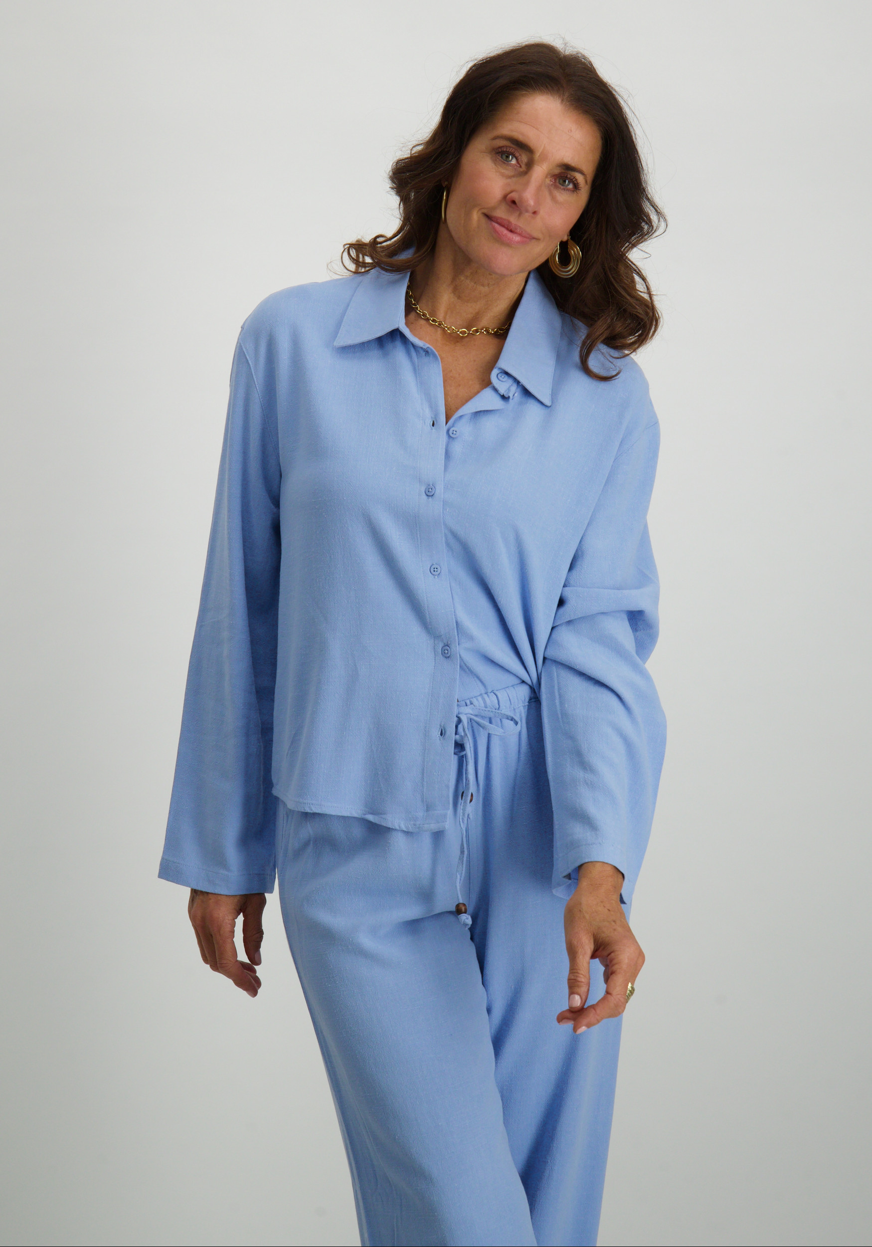 Only Blouse Solvi 15338695 Blauw