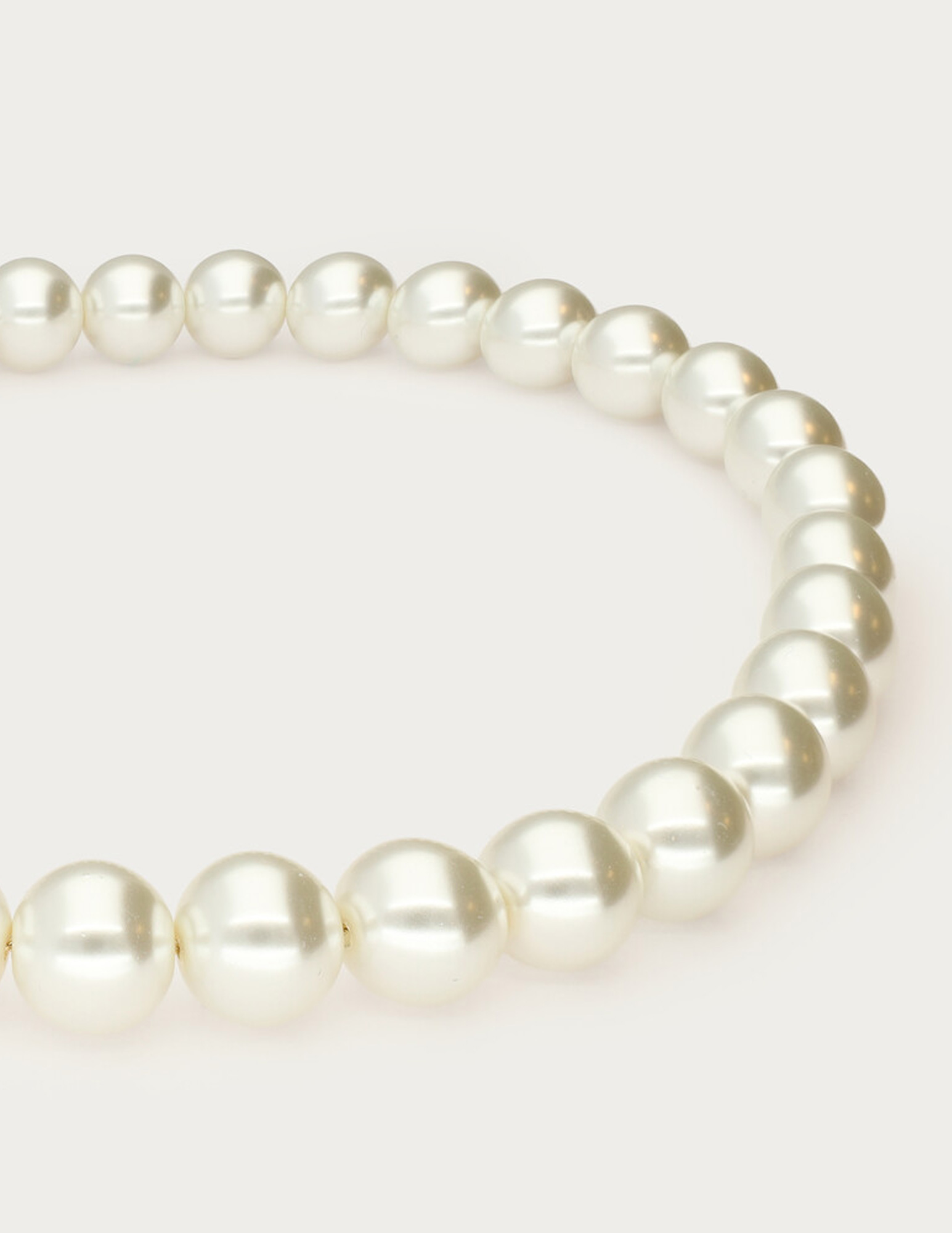 My Jewellery Ketting met witte glas parels MJ14568 Goud