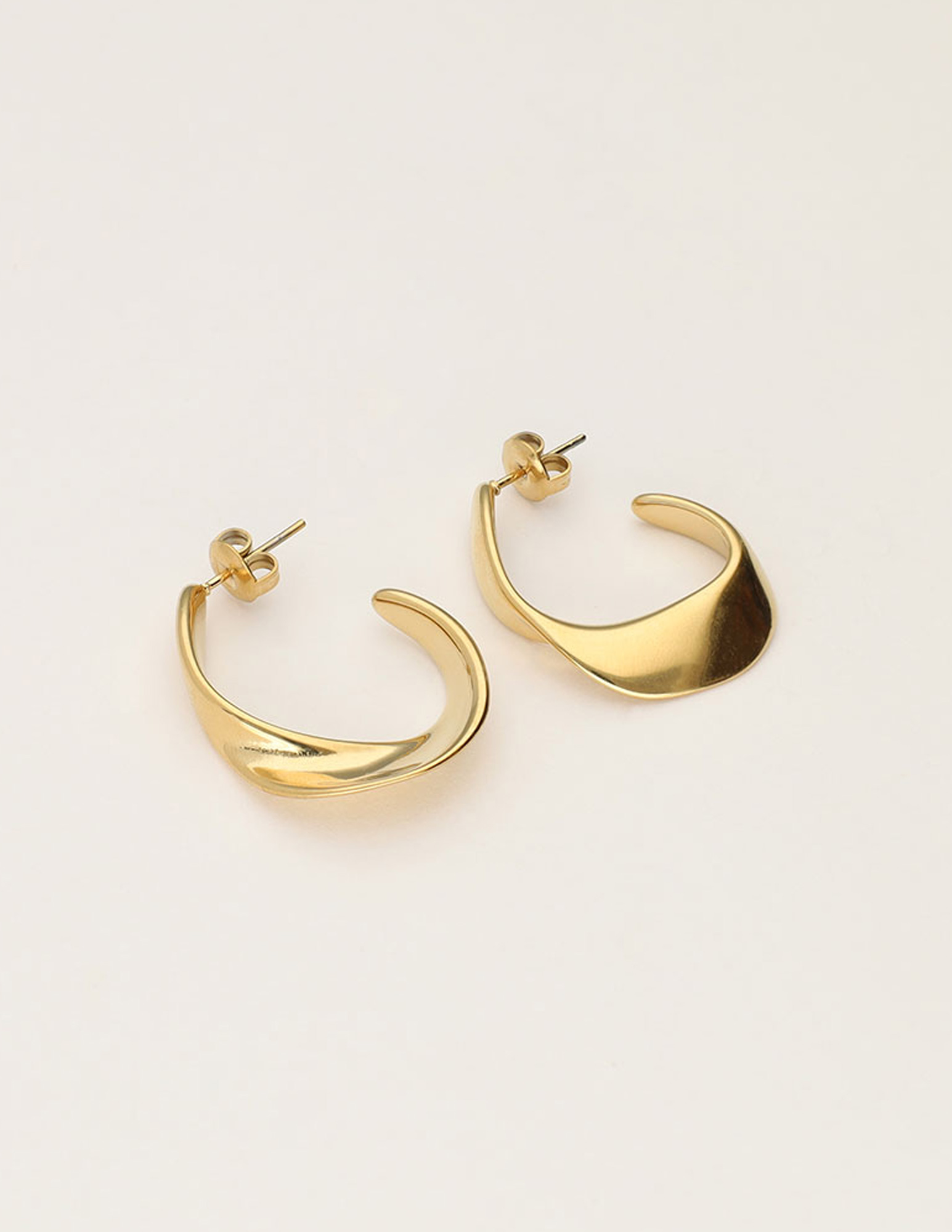 My Jewellery Bold oorringen open ovaal MJ12796 Goud