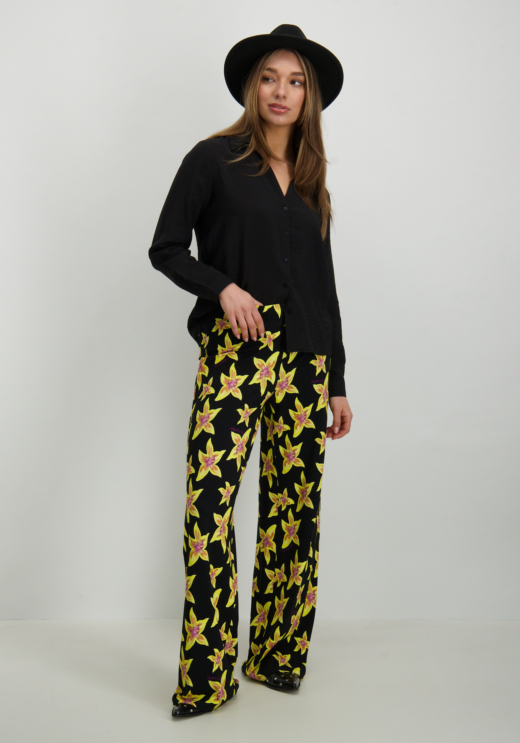 Harper & Yve Broek Jane SS25T101 Geel