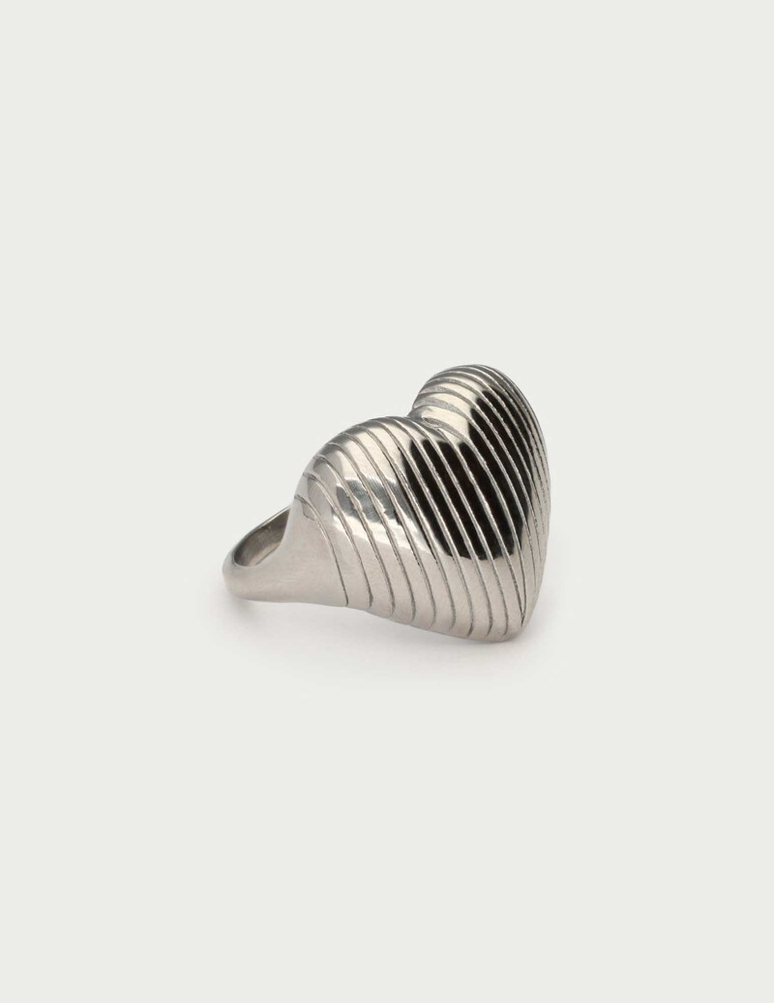 My Jewellery Stripe heart ring MJ13128 Zilver