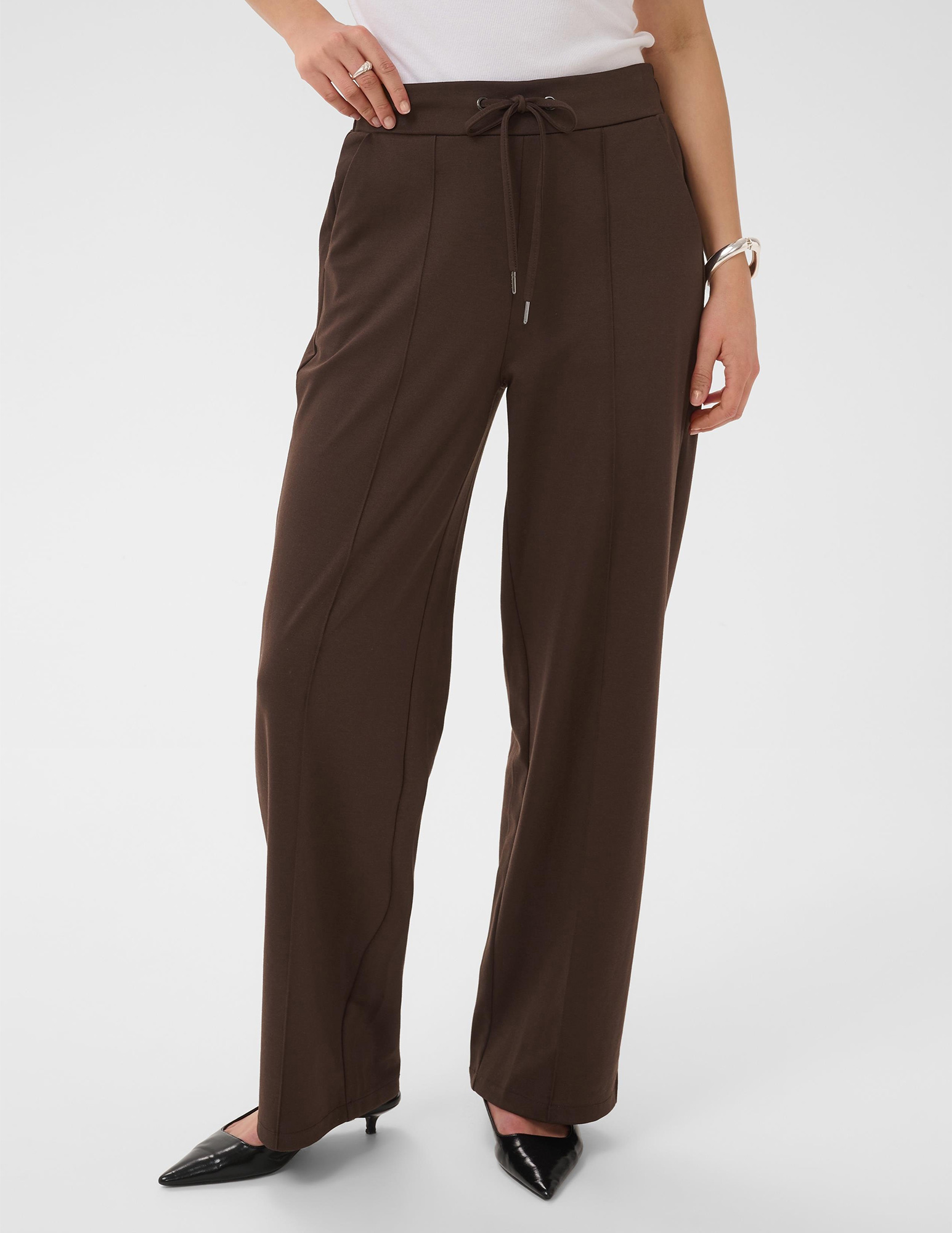 Kaffe Clothing Broek Jenny 10508621 Donker bruin
