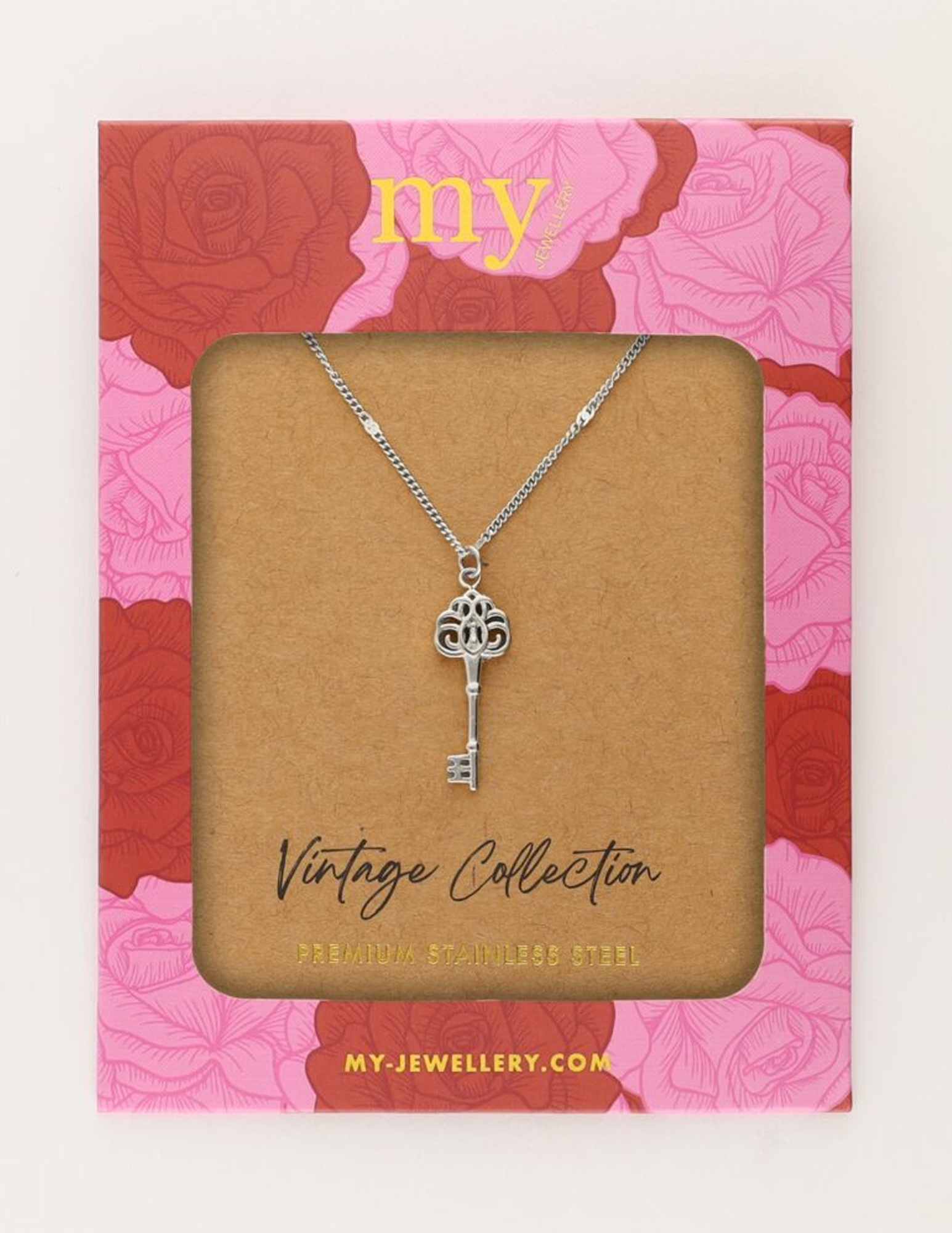 My Jewellery Vintage ketting met sleutel MJ11484 Zilver