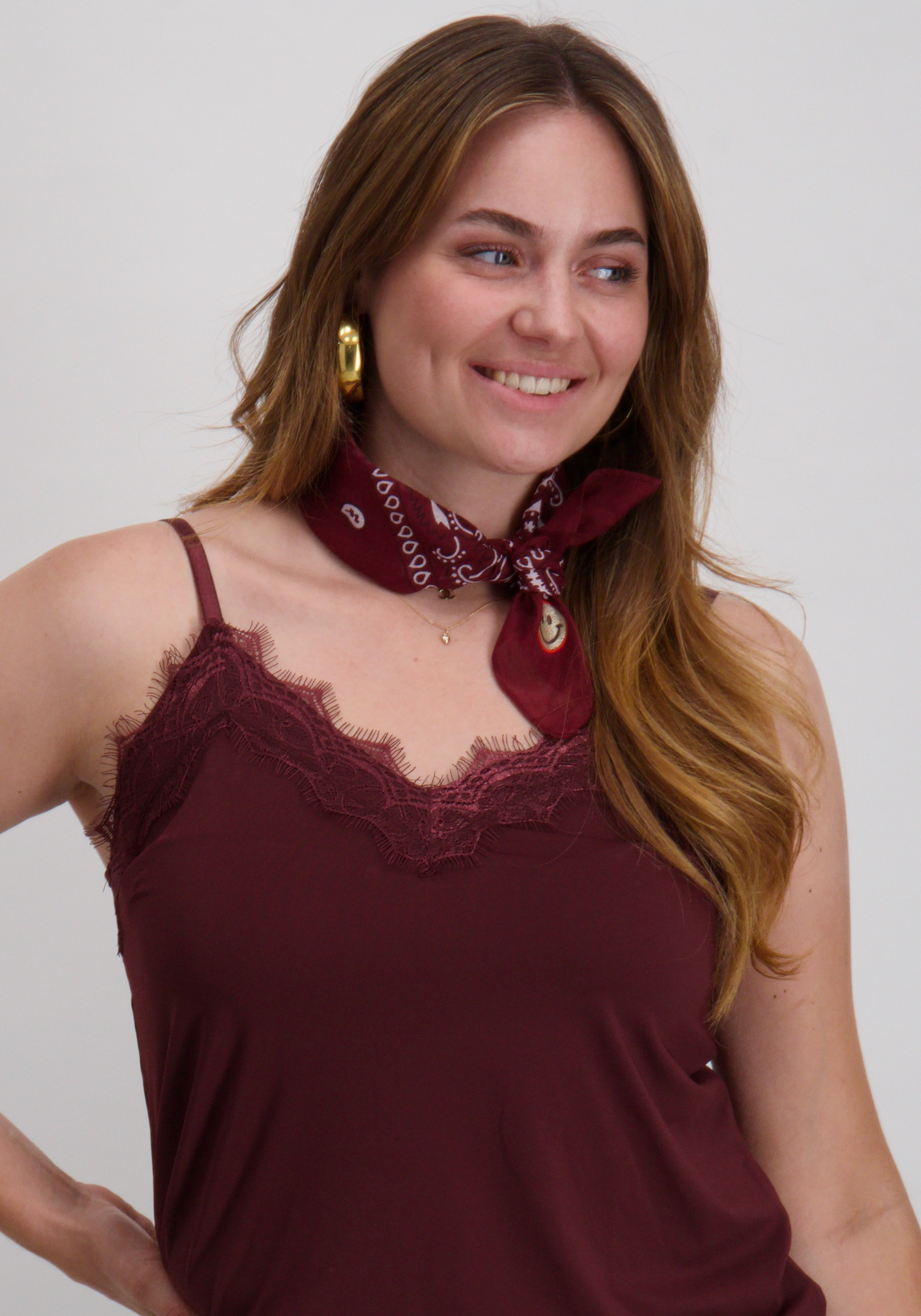 Flora Bandana Bandana SMILEY Bordeaux