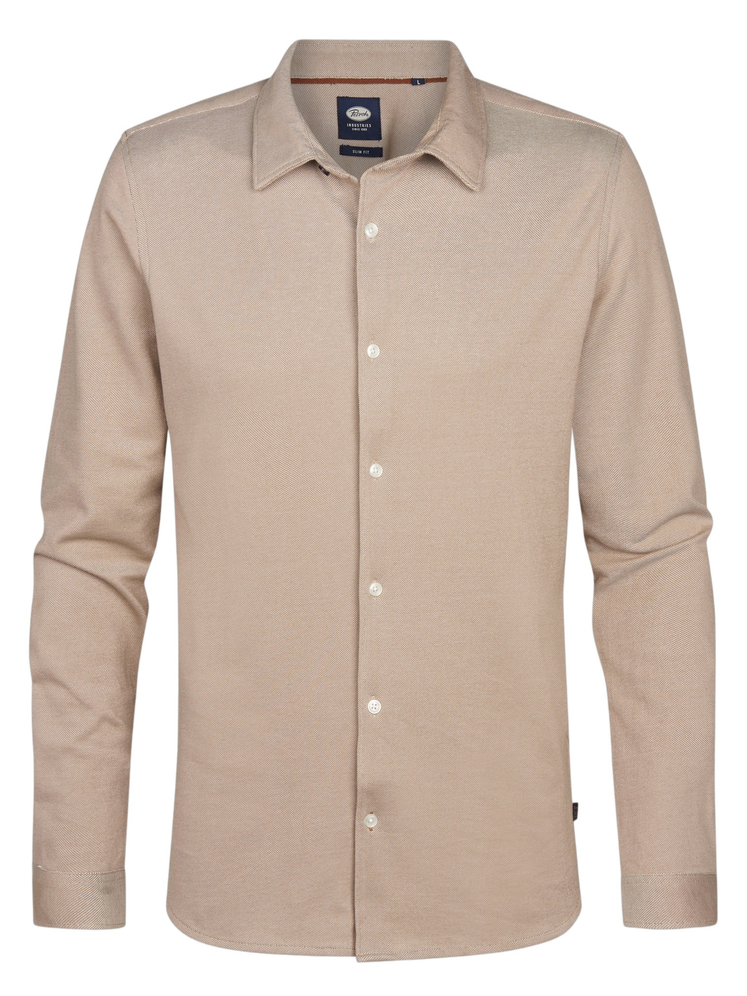 Petrol Overhemd M-3050-SIL402 Licht bruin