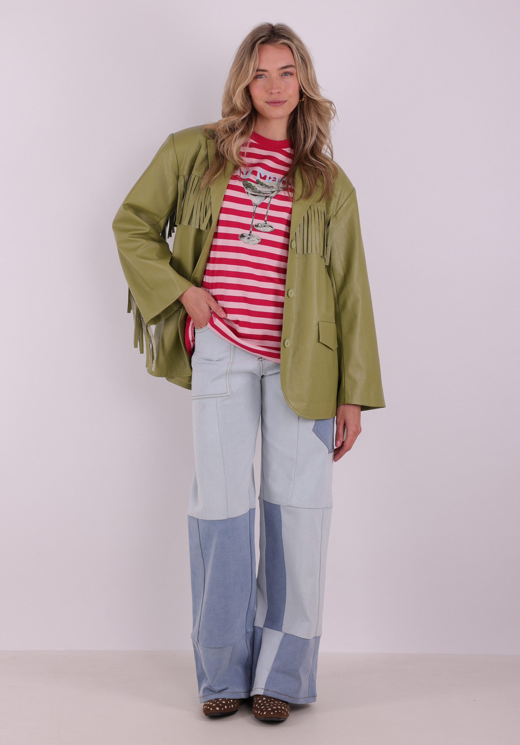 Refined Department T-shirt Loui R2603716981 Licht rose