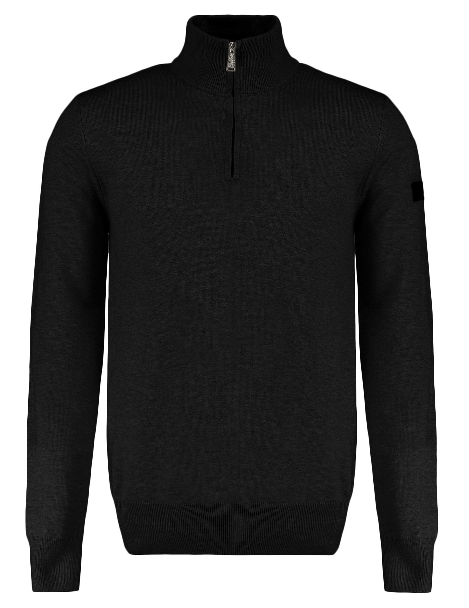 Malelions Trui Quarter zip MM3-AW24-09 Zwart