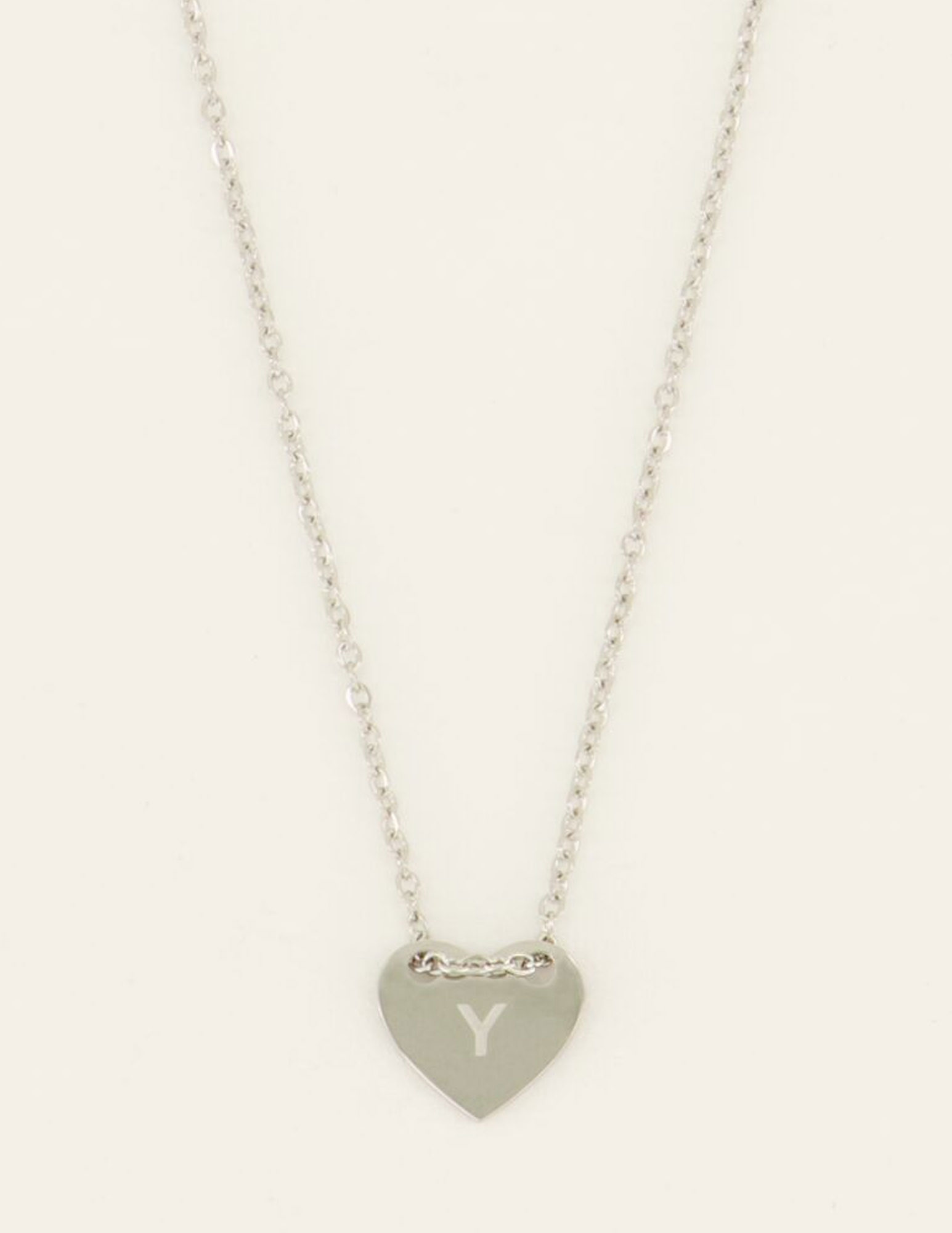 My Jewellery Ketting met initiaal Y op hartje MJ07876Y Zilver