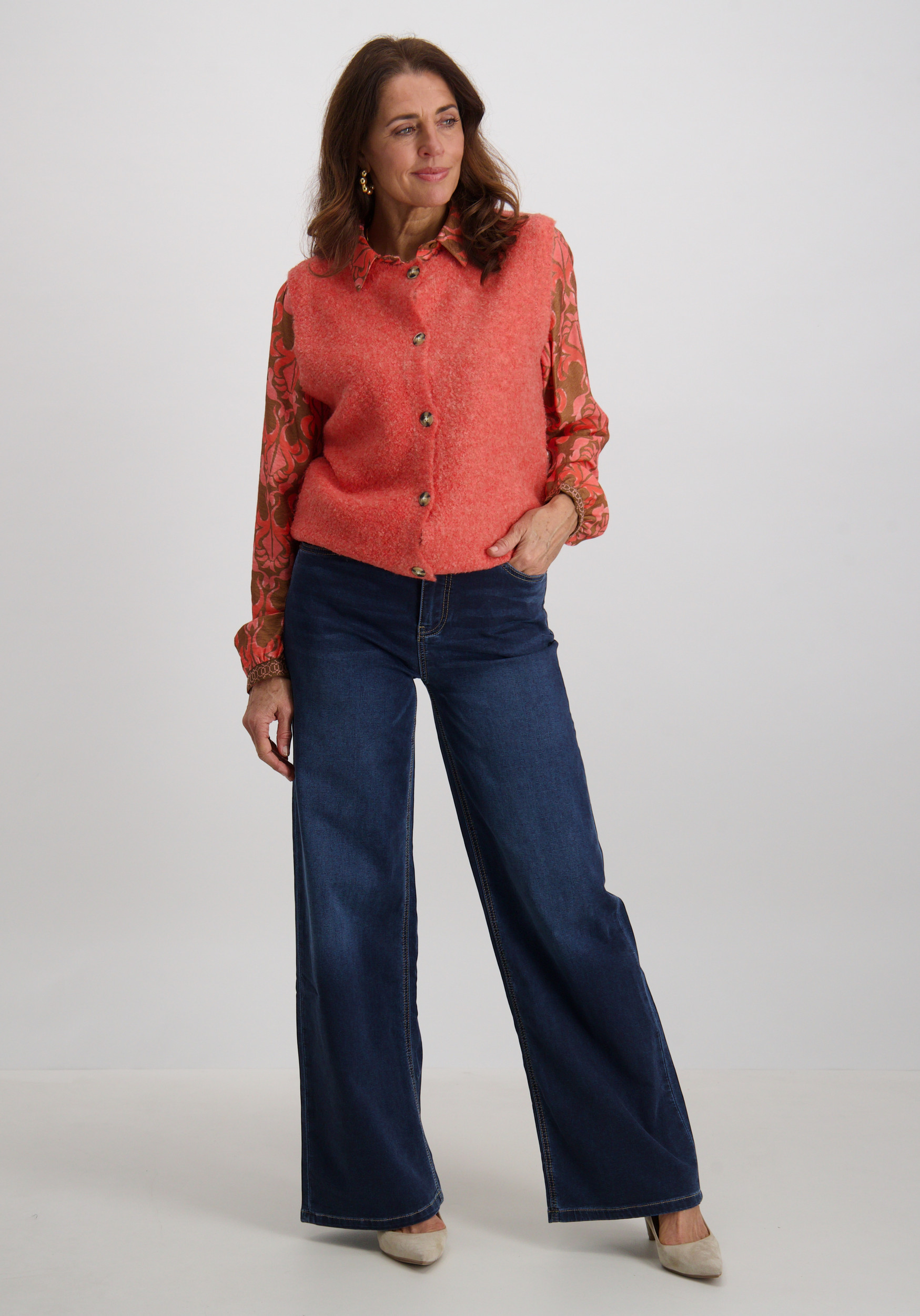 Geisha Gilet 54537-14 Zalm