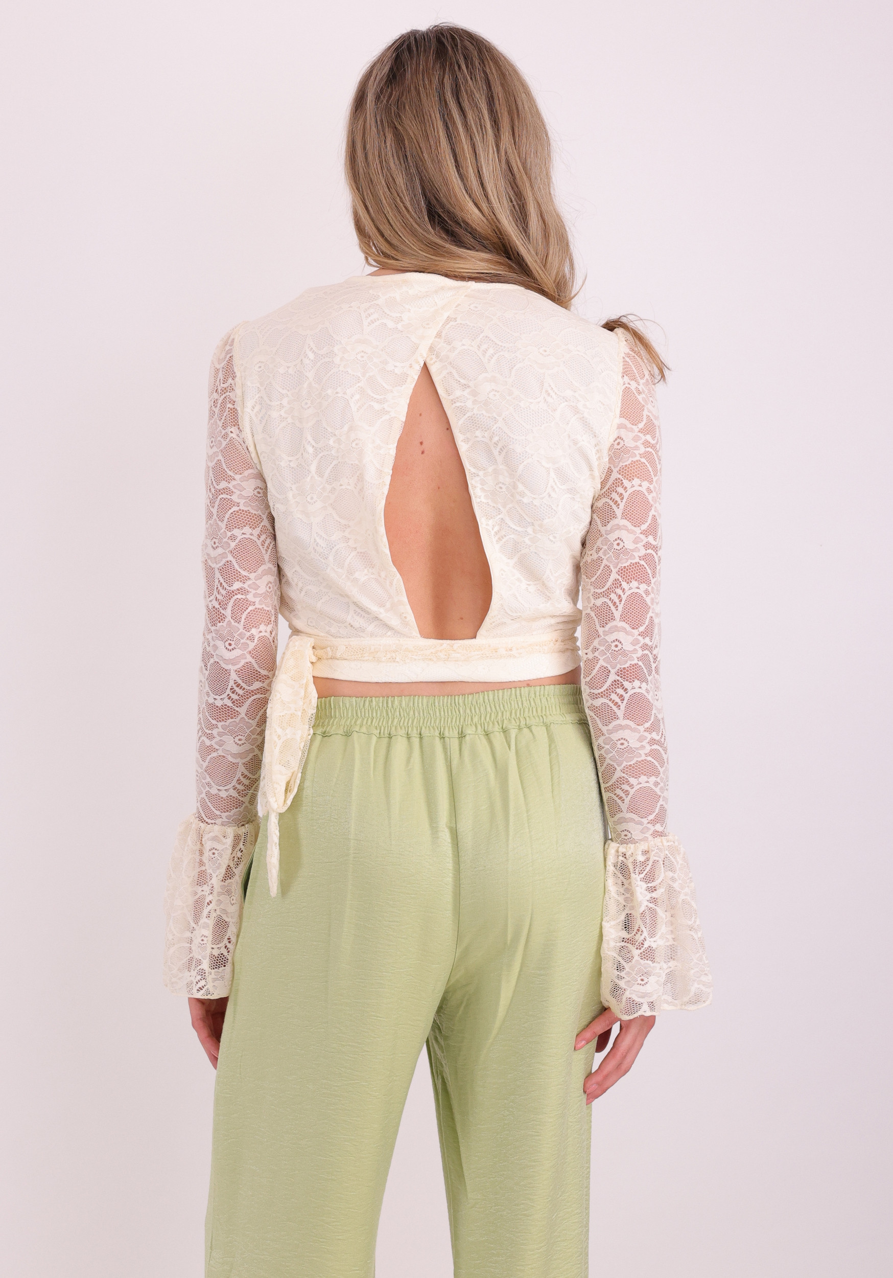 Harper & Yve Overslag blouse Didi HS6P609 Ecru