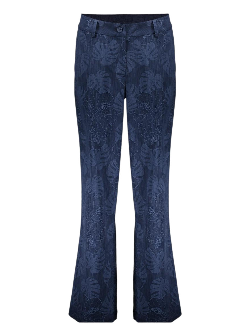 Geisha Broek met bloemen reliëf 51601-26 Raf blauw