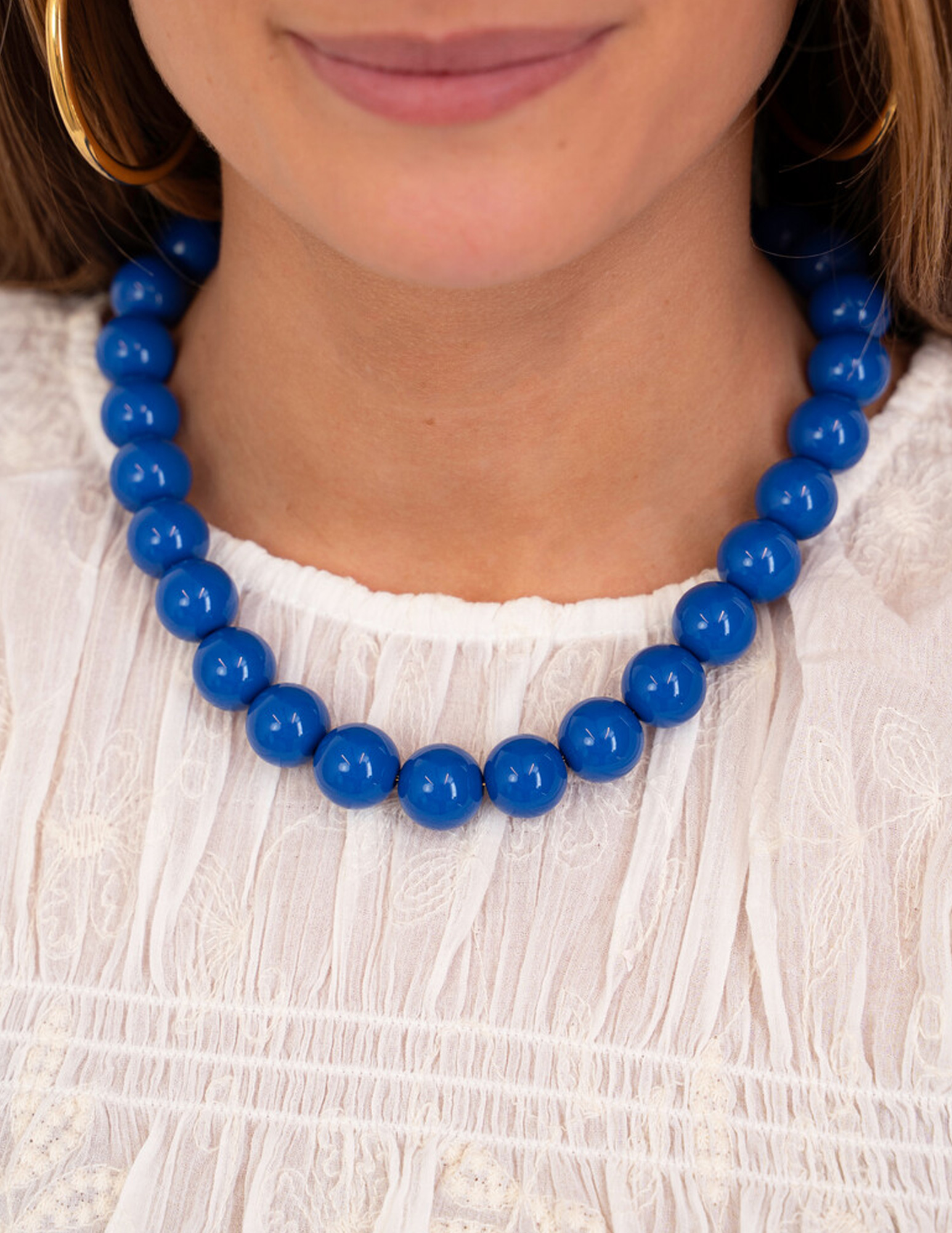 My Jewellery Kralen ketting MJ13957 Blauw