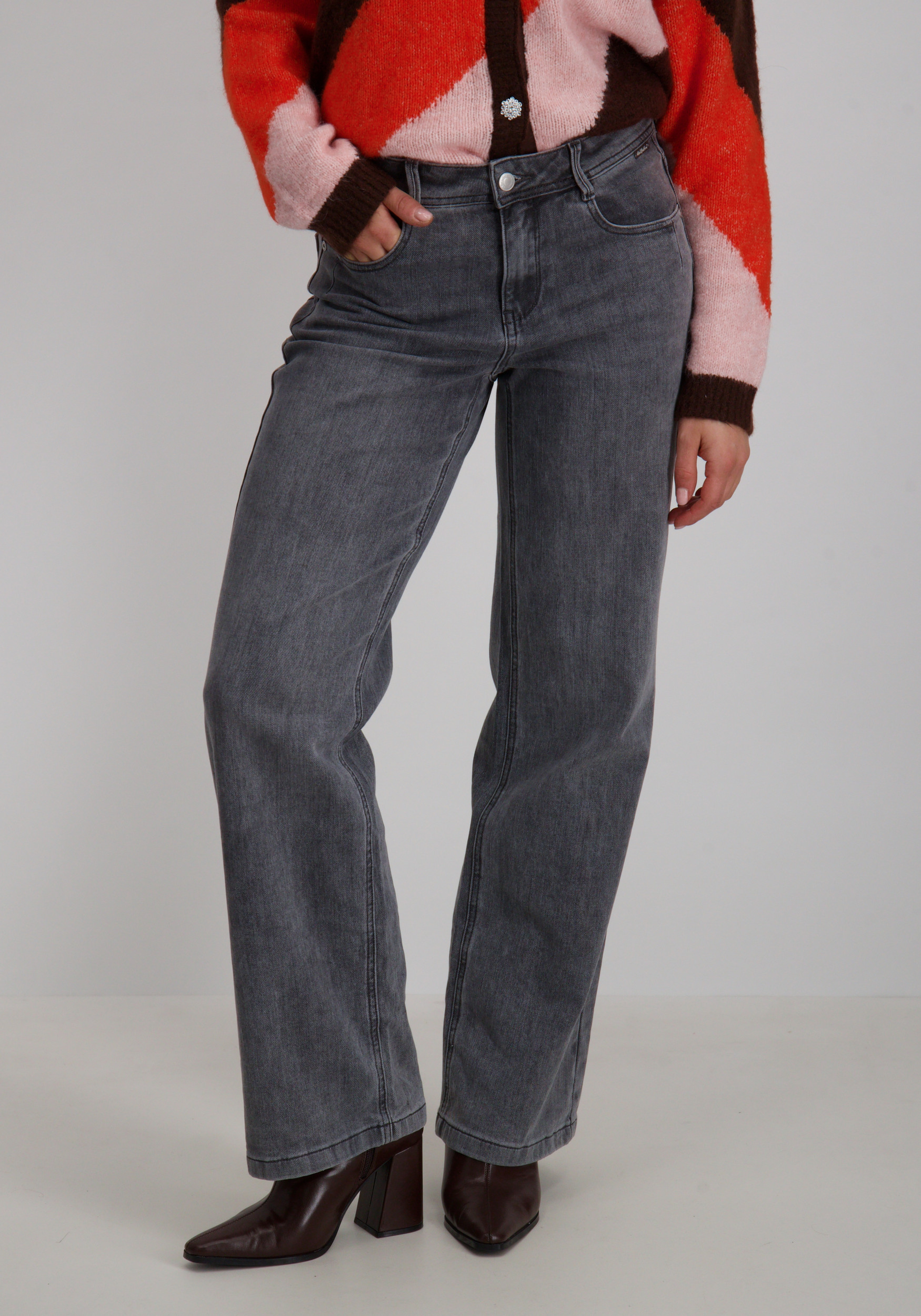 Red Button Jeans Colette SRB4635 Midden grijs