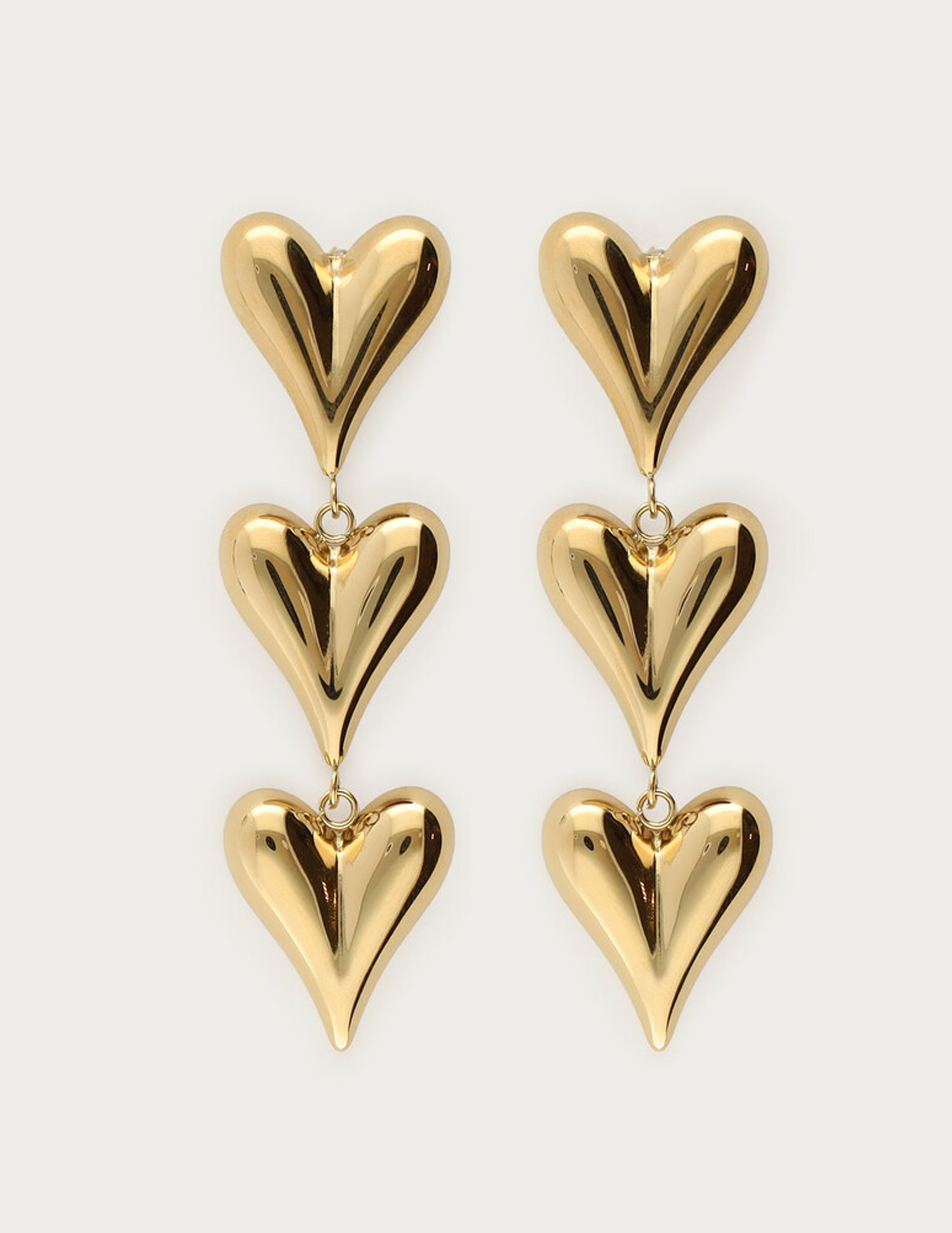 My Jewellery Statement oorhangers drie hartjes MJ14298 Goud