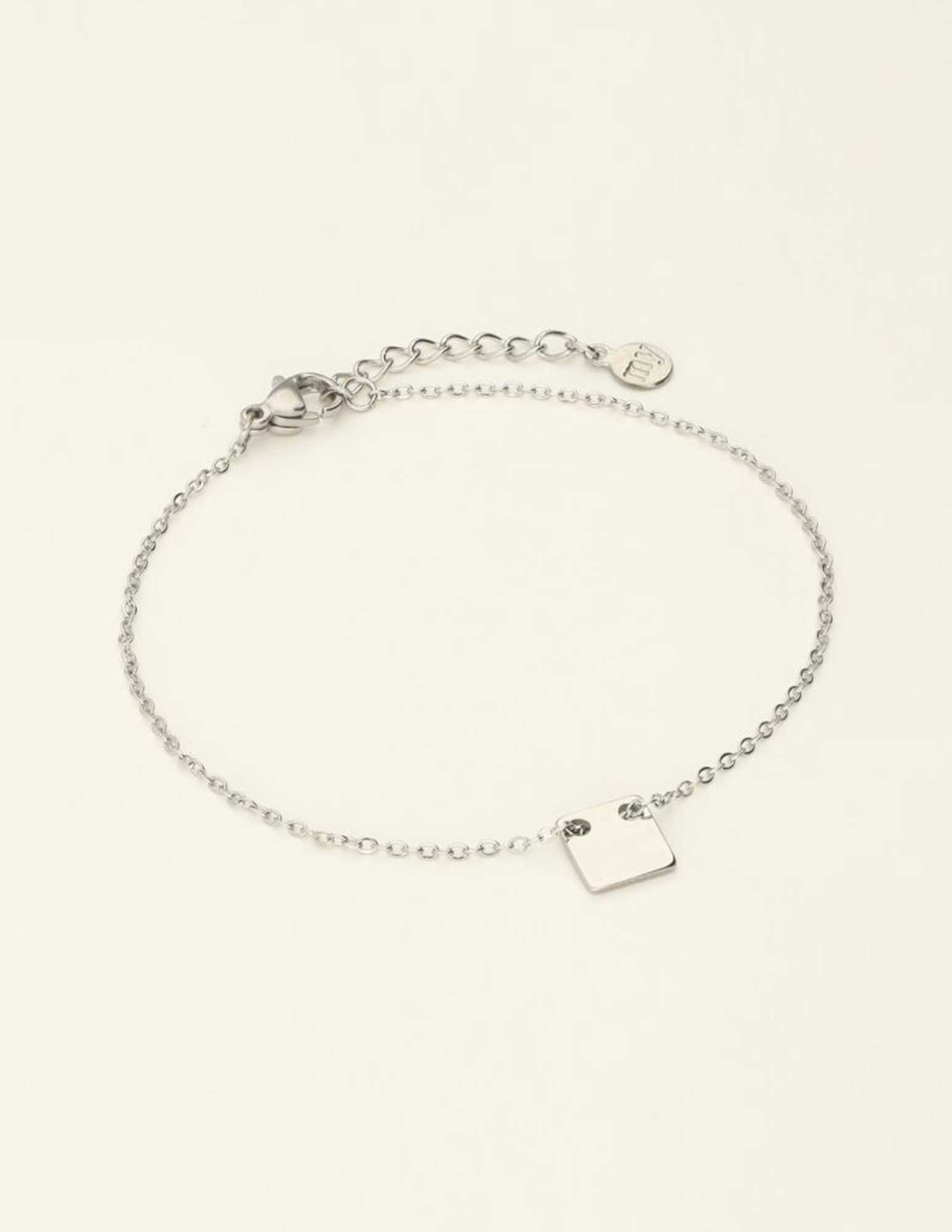 My Jewellery Armband met vierkant MJ07921 Zilver
