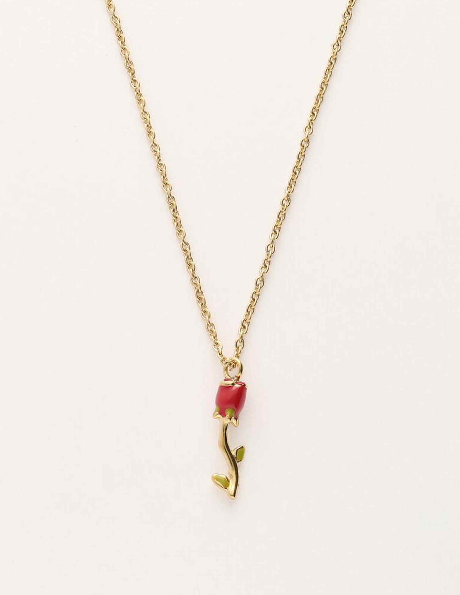 My Jewellery Vintage ketting met rode roos MJ11257 Goud