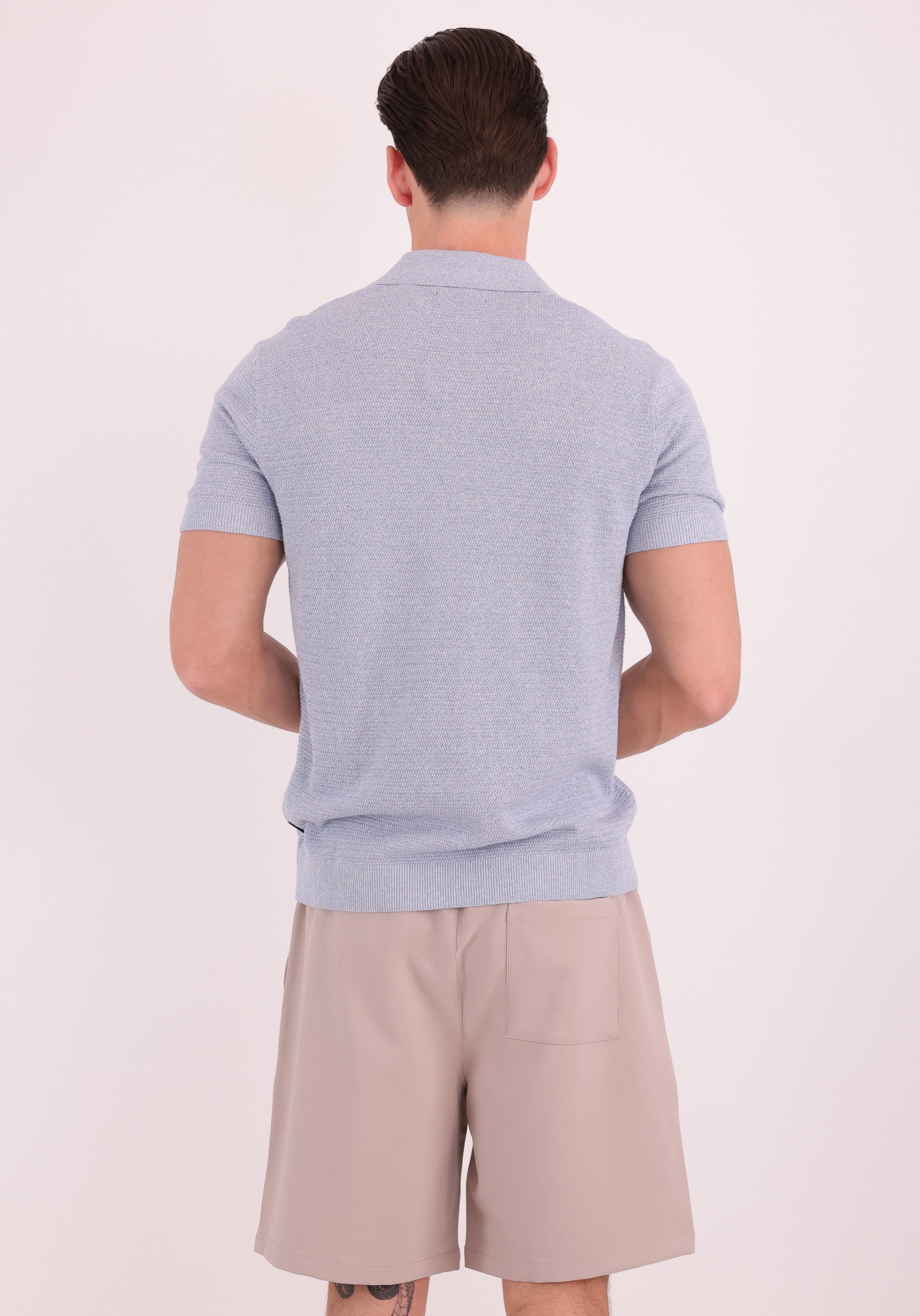 JACK & JONES Polo Riley 12292034 Licht blauw