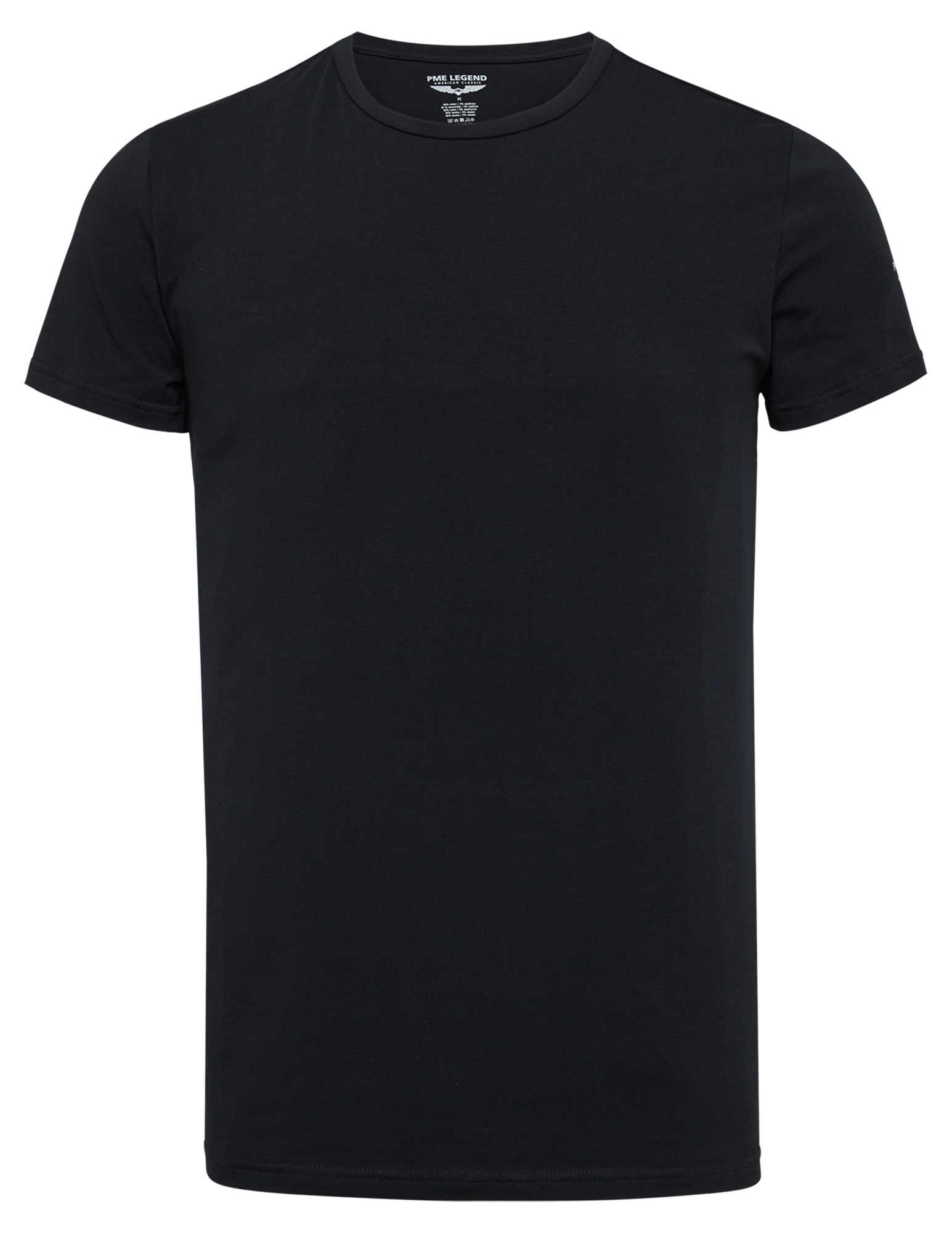 PME Legend T-shirt ronde hals 2 pack PUW00220 Zwart