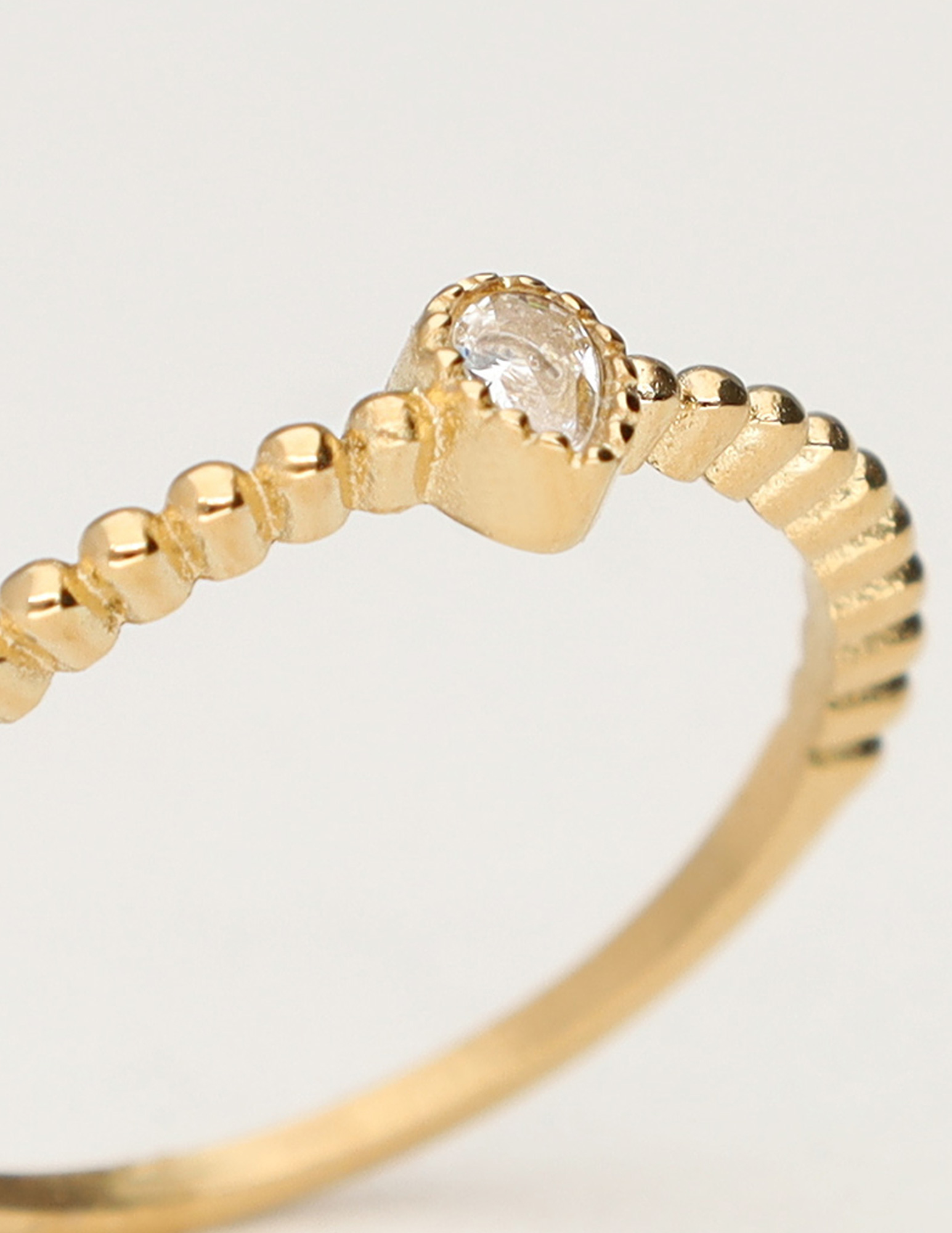 My Jewellery Starry ring met strass steen MJ12021 Goud