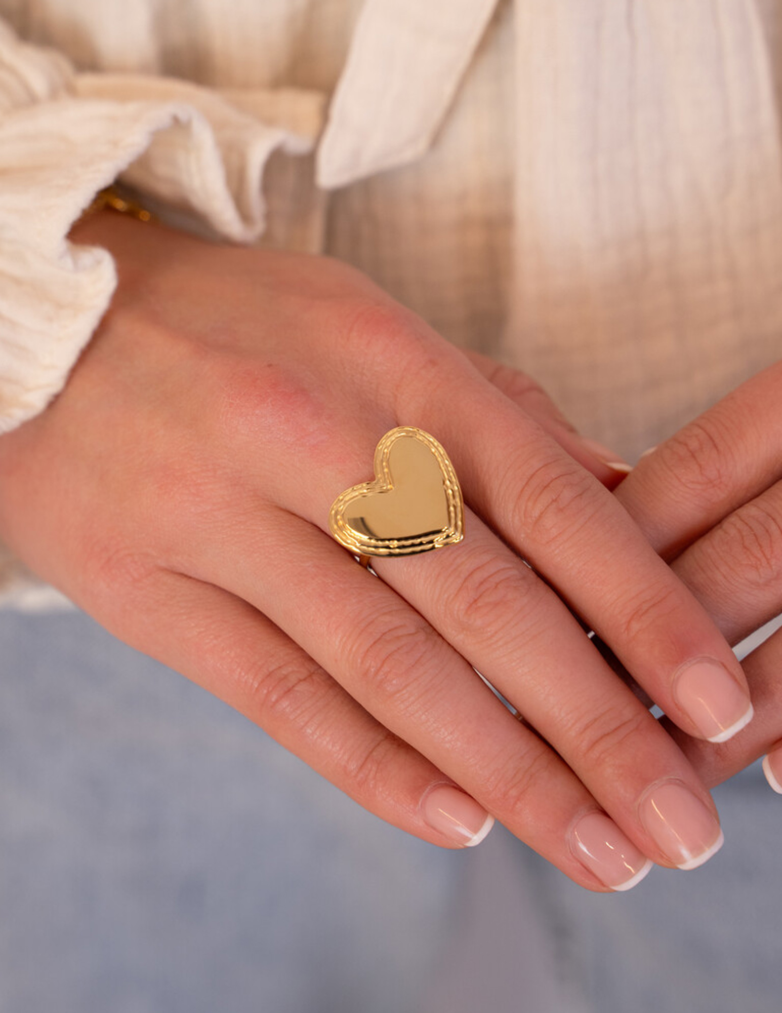 My Jewellery Bold statement ring met hart MJ12557 Goud