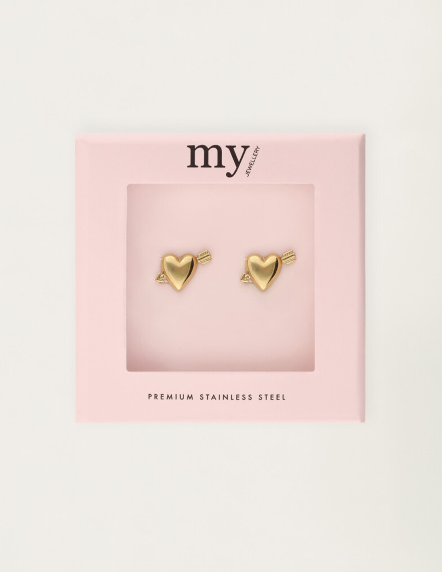 My Jewellery Studs cupido hartje MJ12087 Goud