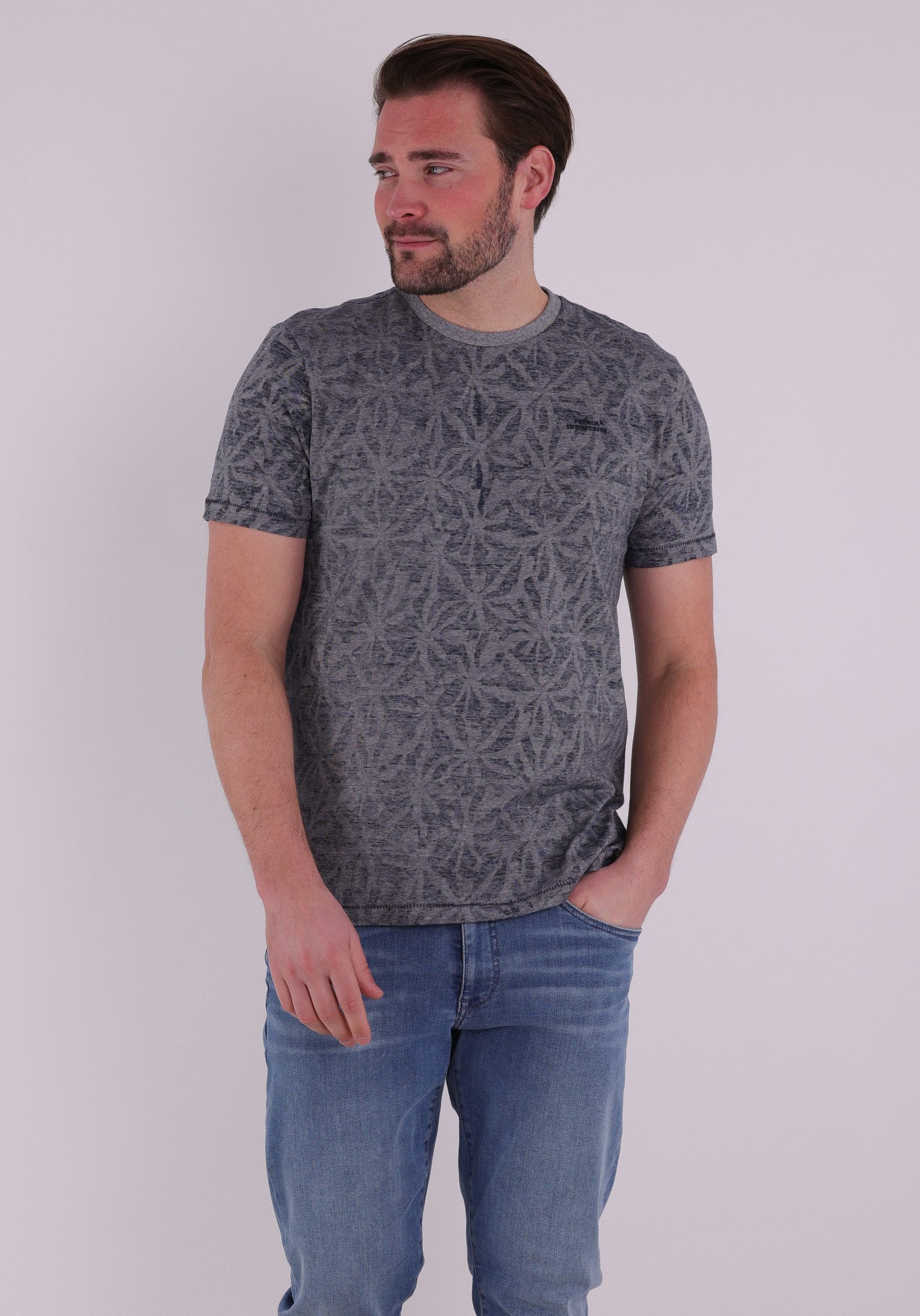 Petrol T-shirt M-1060-TSR650 Donker blauw