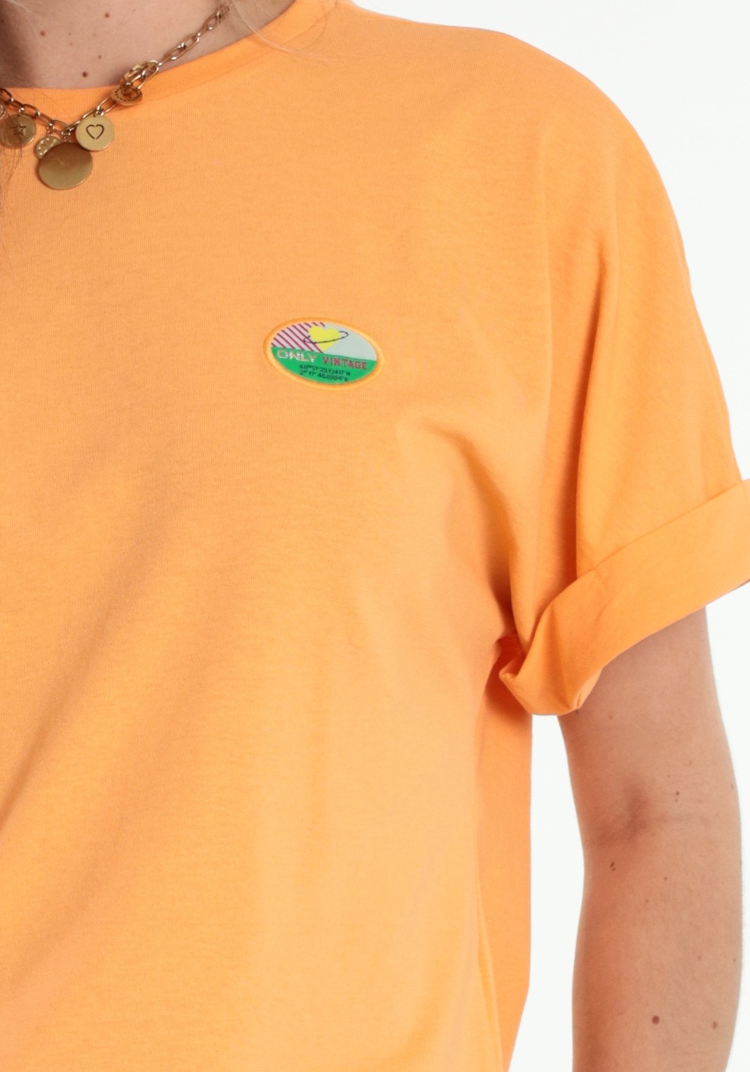 ONLY T-shirt Minna 15378313 Oranje