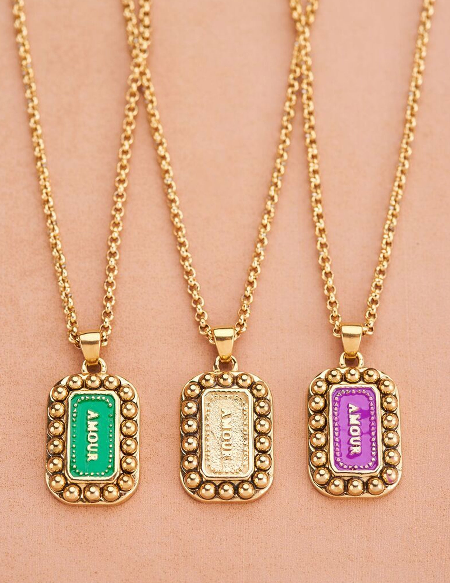 My Jewellery Ketting Bold spirit groene amour bedel MJ07821 Zilver