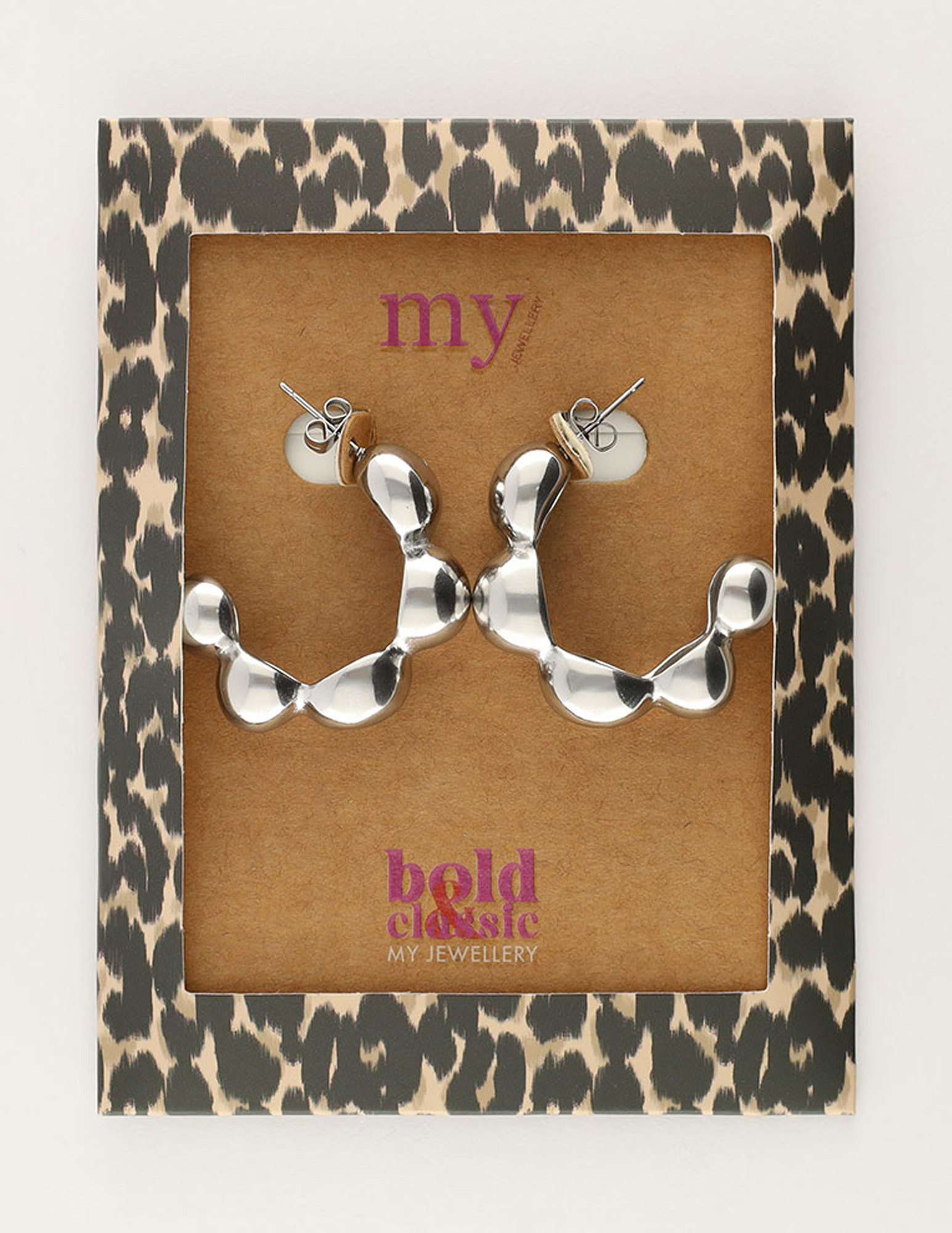 My Jewellery Bold oorringen met bubbel MJ11252 Zilver