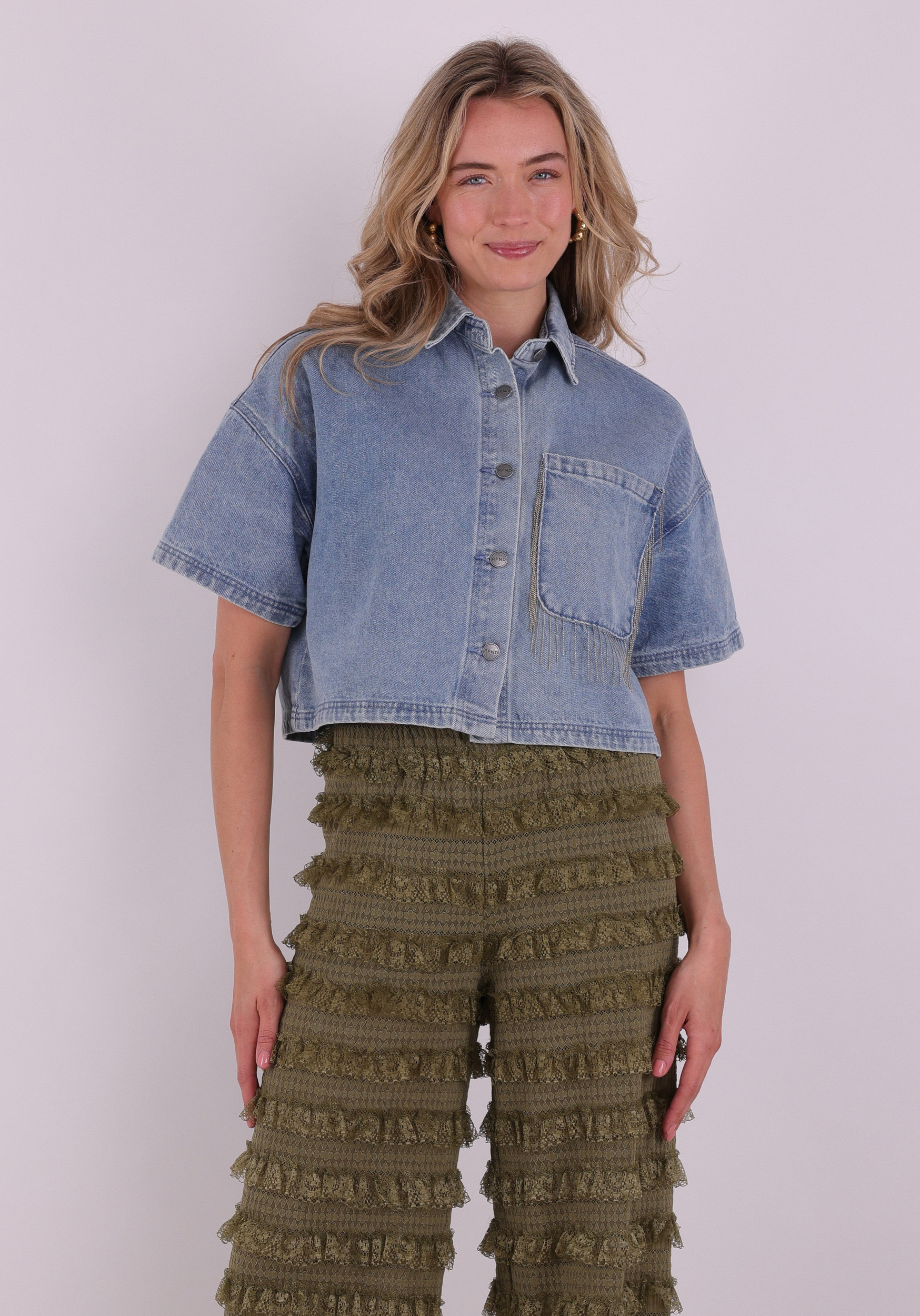 Refined Department Blouse Adeline R2603971930 Licht blauw