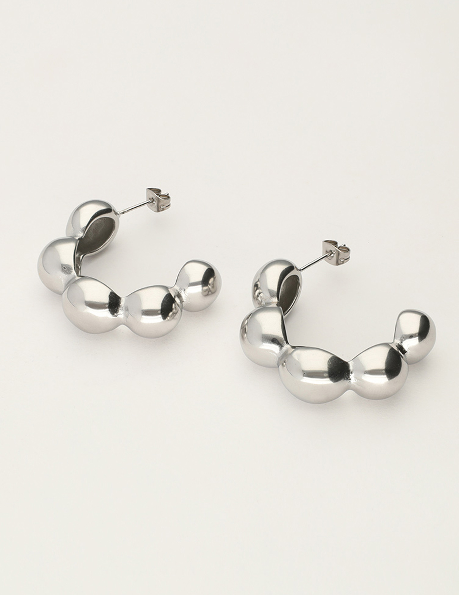 My Jewellery Bold oorringen met bubbel MJ11252 Zilver