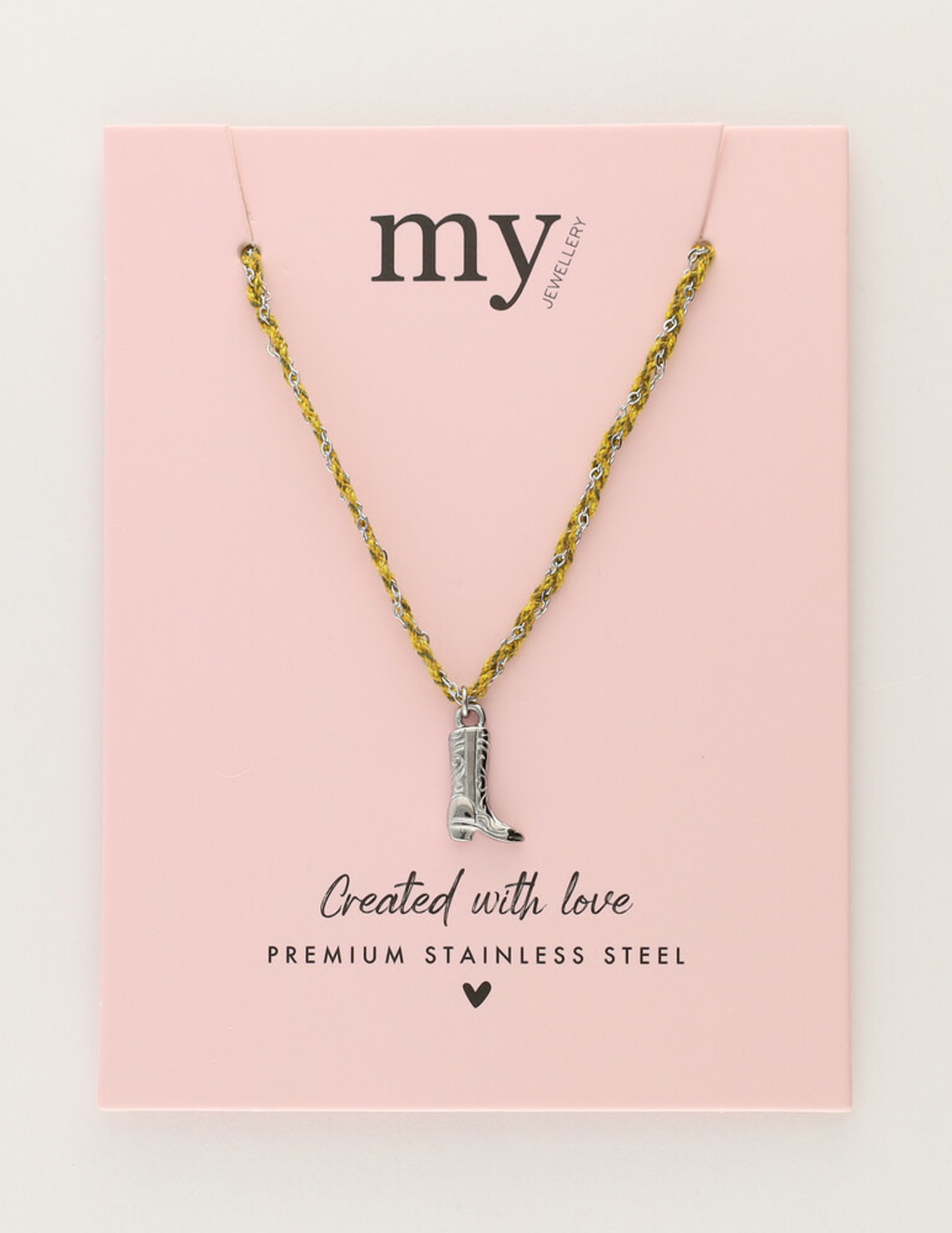 My Jewellery Sunrocks koord ketting laars MJ12206 Zilver