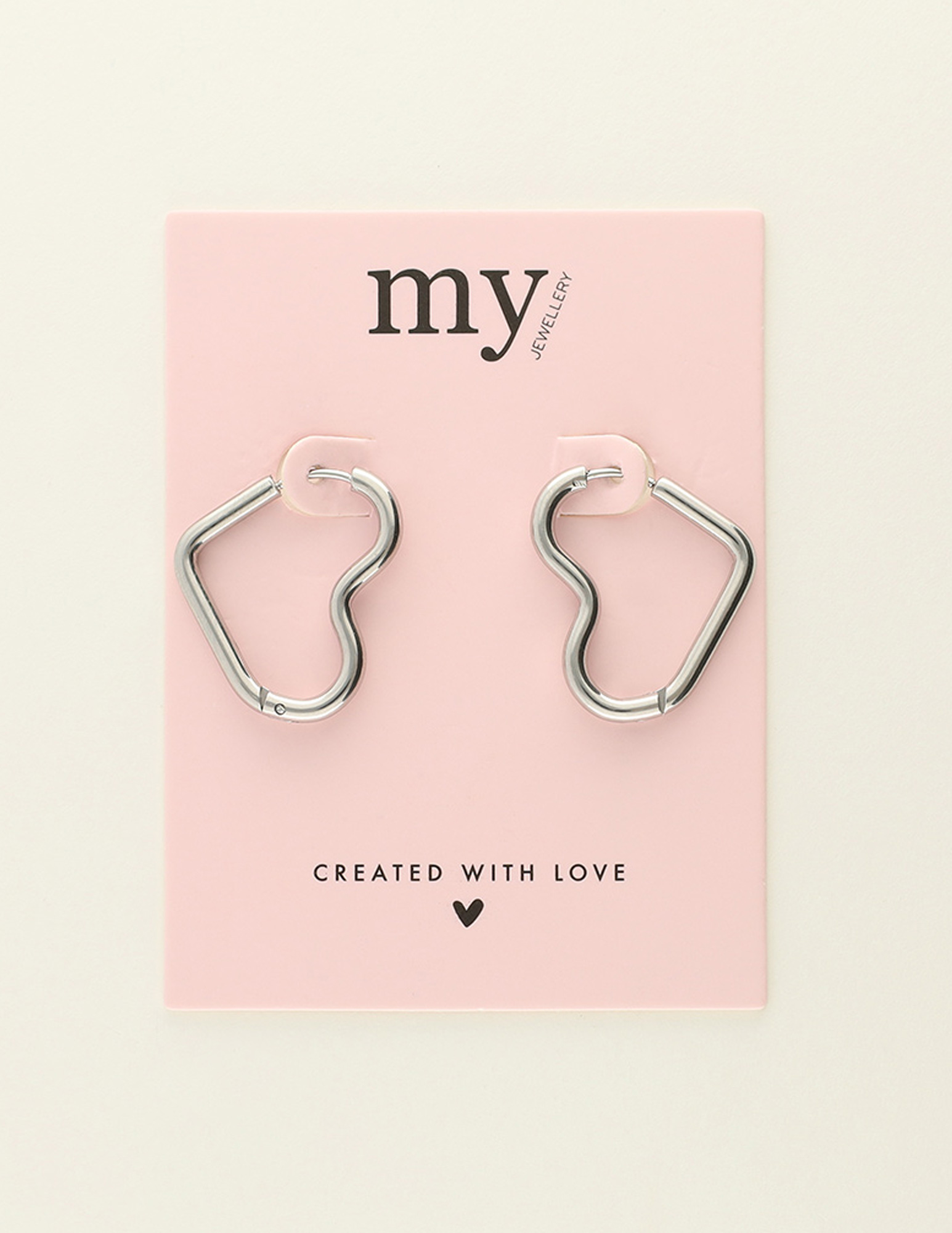 My Jewellery Oorbellen open hart MJ09518 Zilver