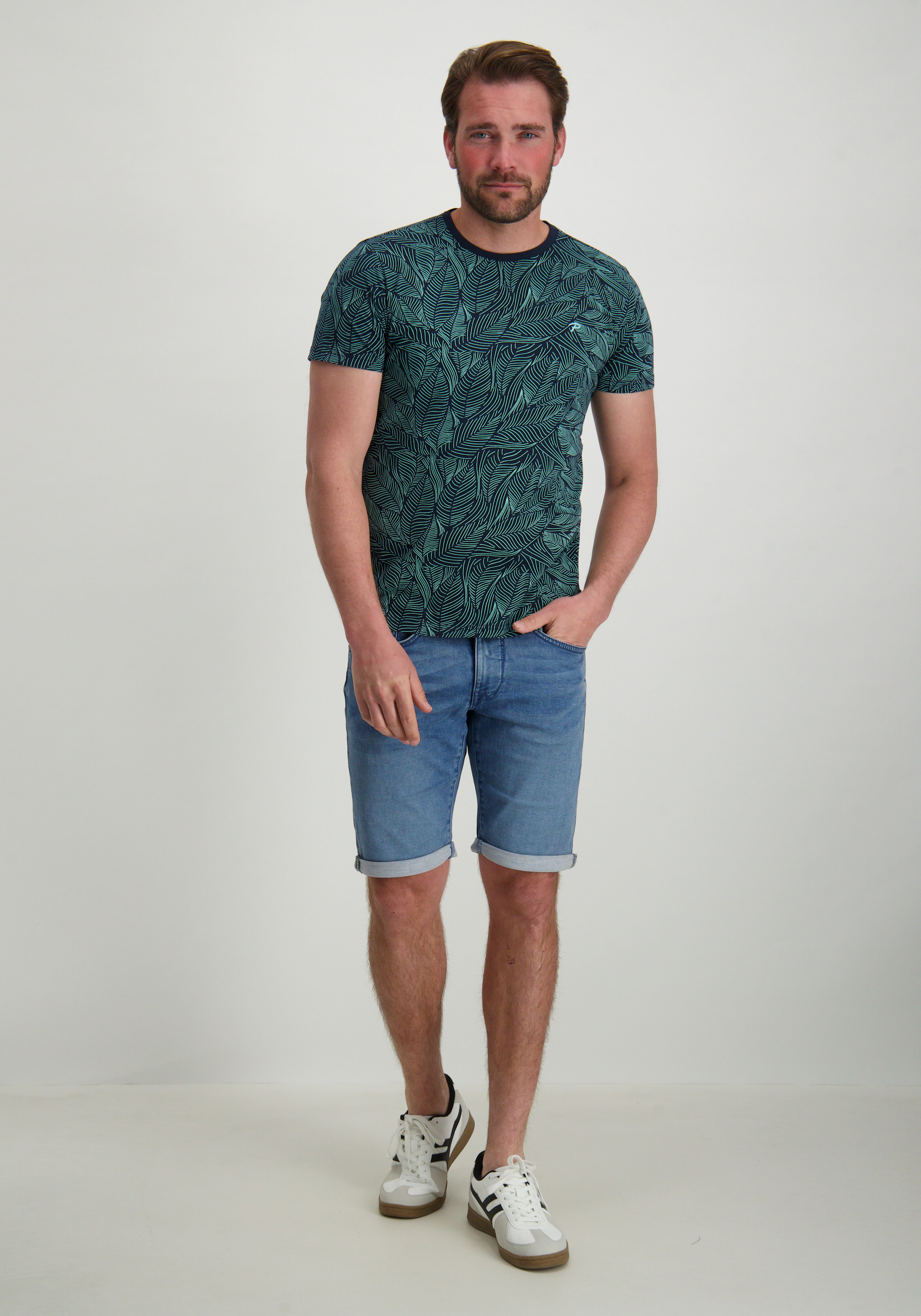 Petrol T-shirt M-1050-TSR116 Donker groen