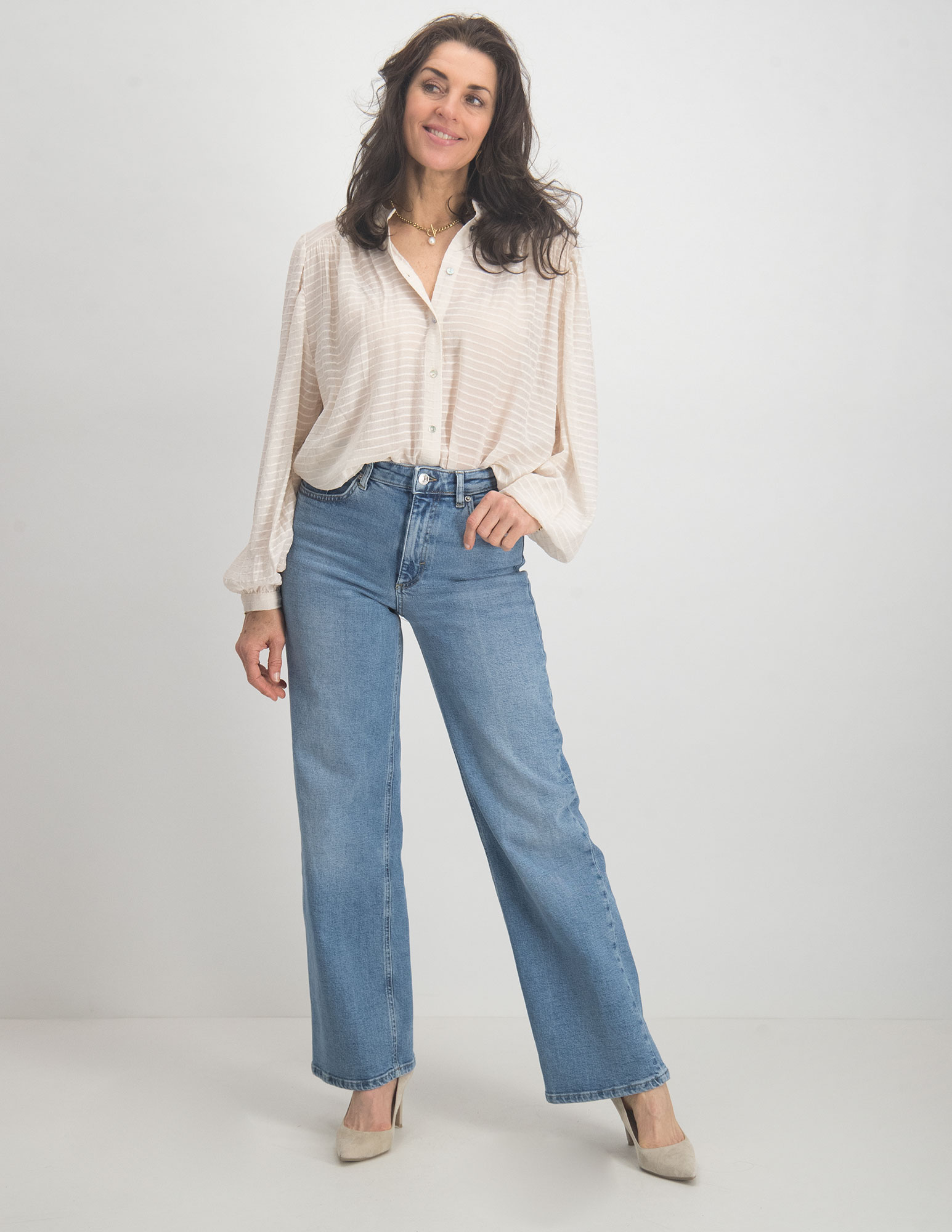 Only Wide leg jeans Juicy  15234743 Licht blauw
