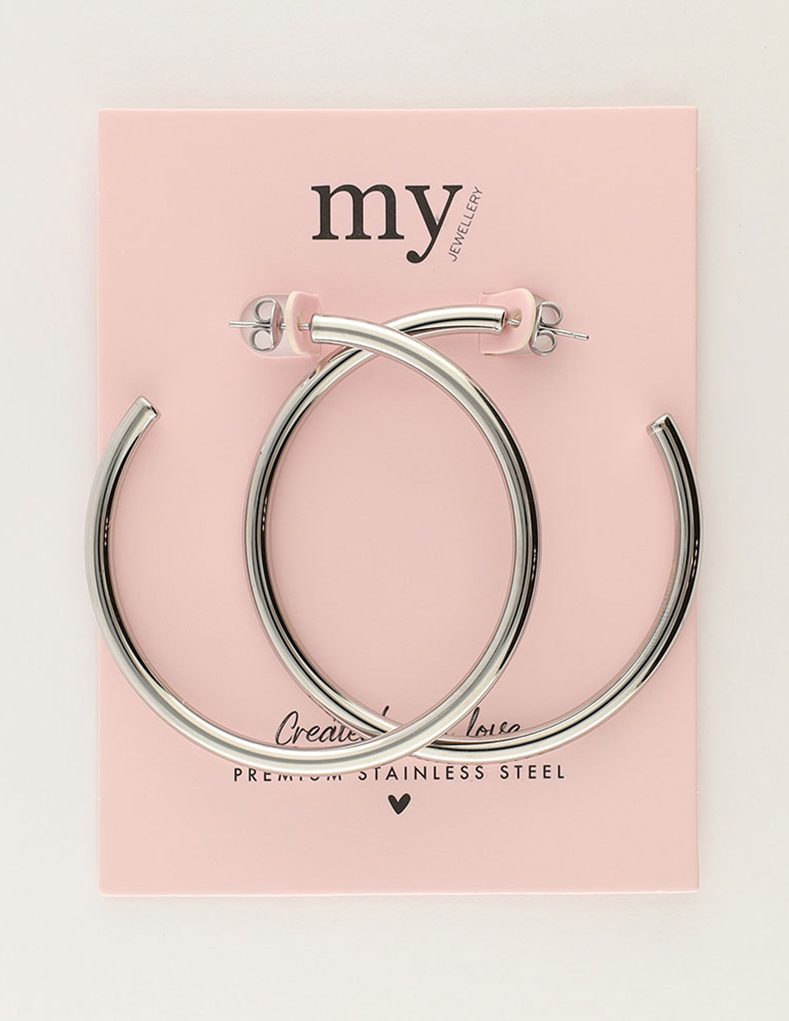 My Jewellery Bold statement oorringen basic medium MJ12806 Zilver